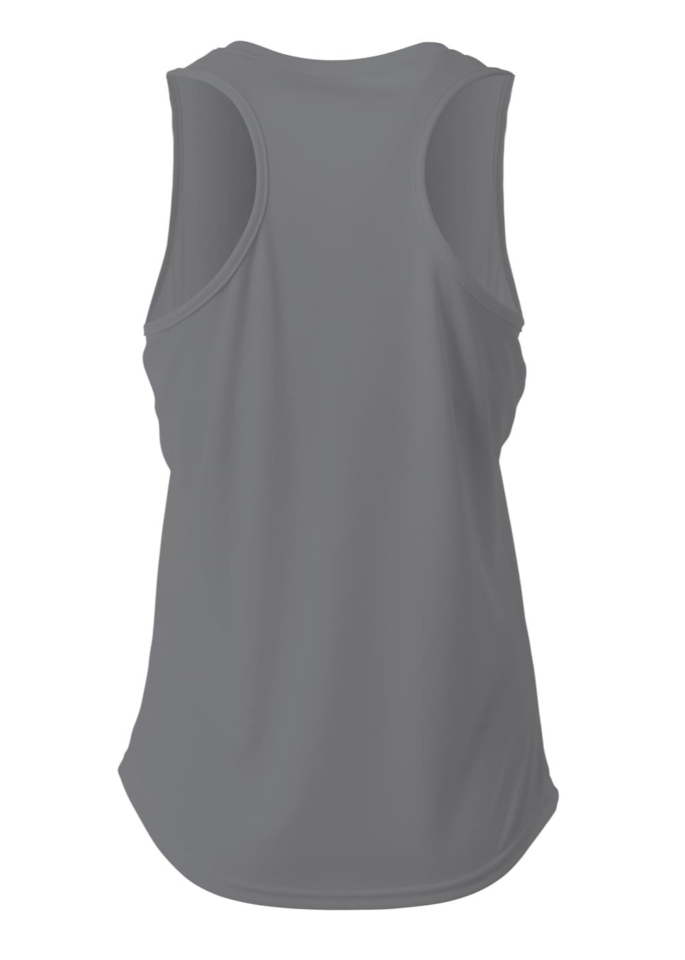 A4 Athletic Racerback Tank - GRAPHITE - back