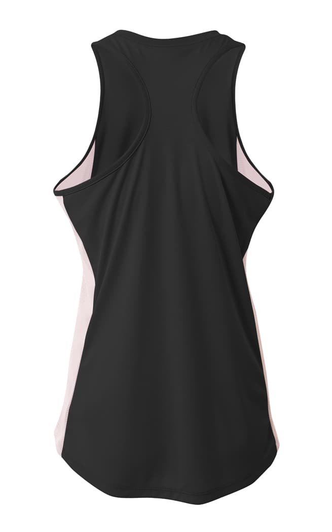 A4 Pacer Singlet with Racerback - BLACK/WHITE - back