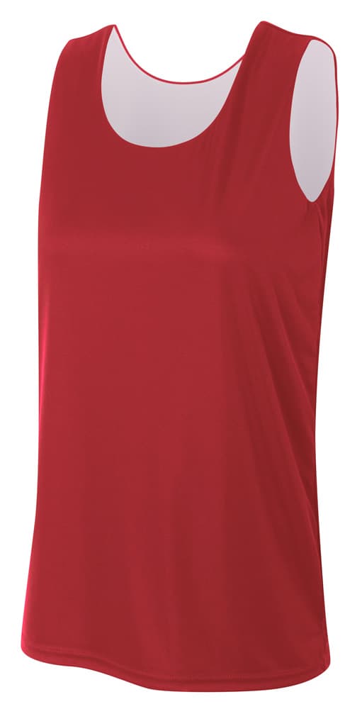 A4 Women's Sprint Jump Reversible Jersey - CARDINAL/WHITE - front