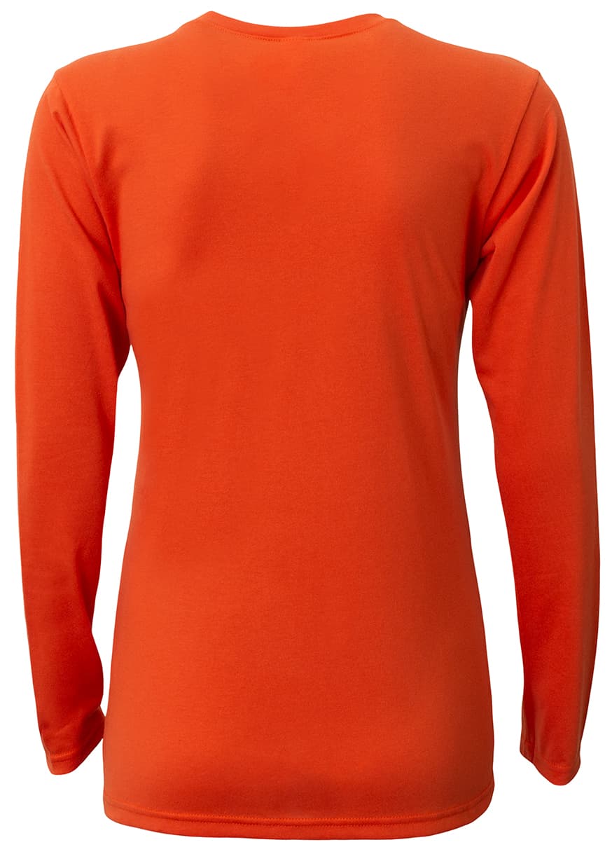 A4 Softek Long Sleeve Tee - ATHLETIC ORANGE - back
