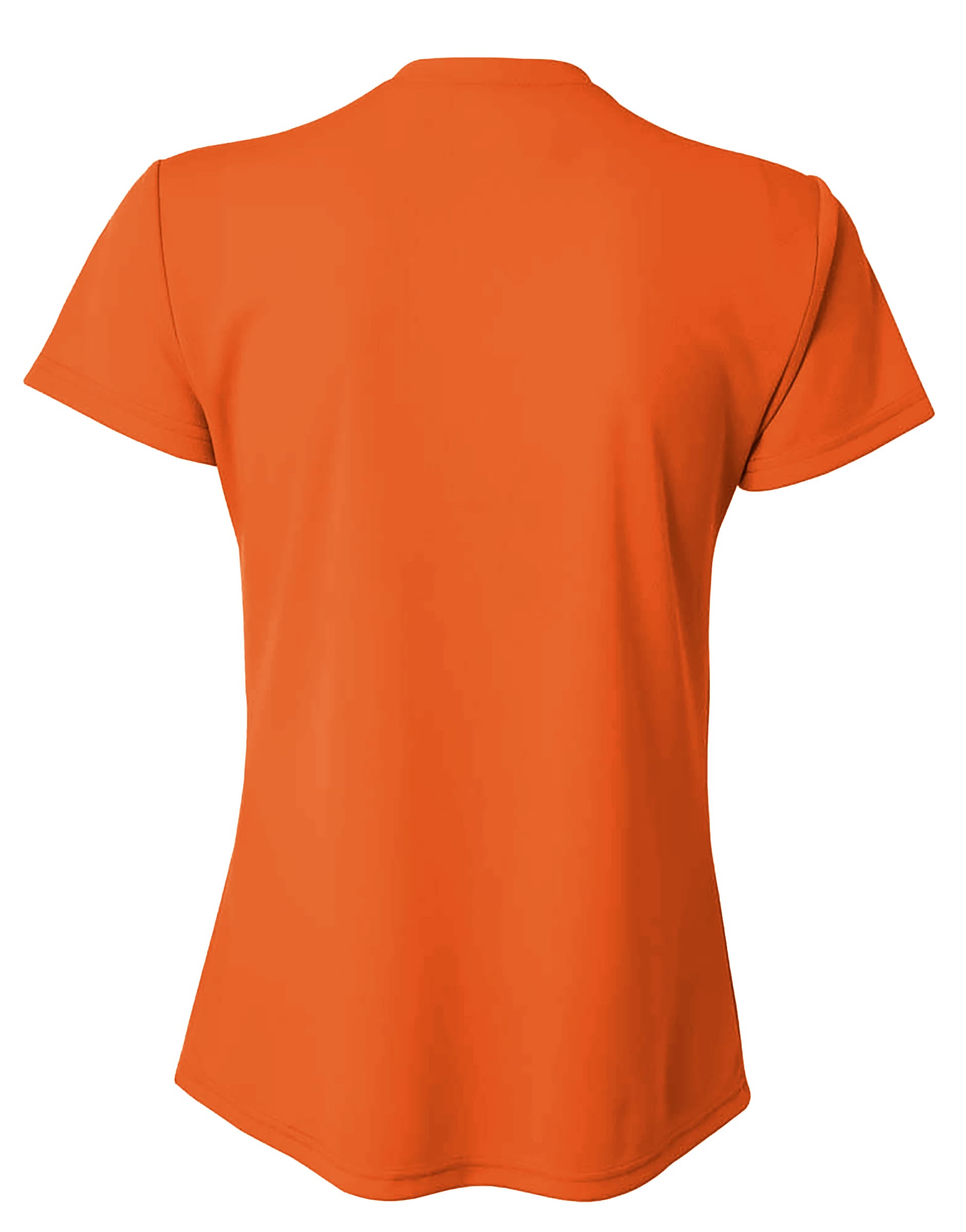A4 Short Sleeve V-Neck Bird's Eye Mesh Tee - ATHLETIC ORANGE - back