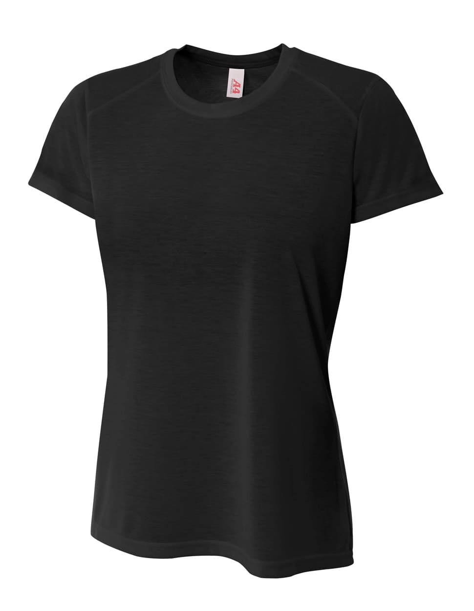 A4 Spun Poly Tee - BLACK - front