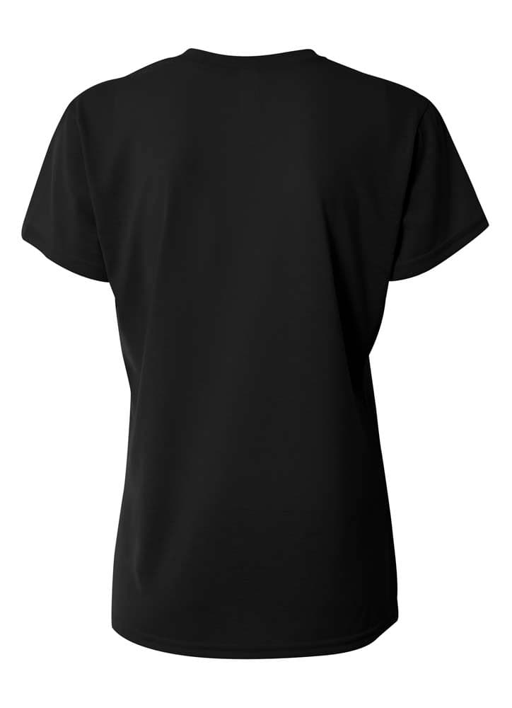 A4 Spun Poly Tee - BLACK - back