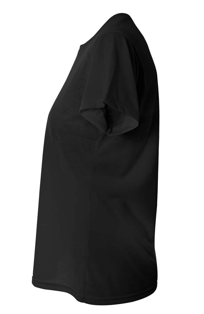A4 Spun Poly Tee - BLACK - side