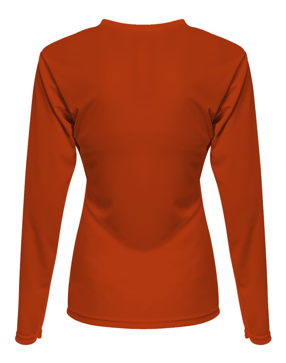 A4 Women's Sprint Long Sleeve Tee - ATHLETIC ORANGE - back