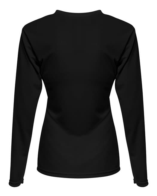 A4 Women's Sprint Long Sleeve Tee - BLACK - back