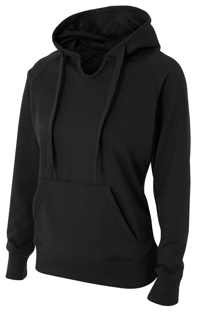A4 Tech Fleece Hoodie - BLACK - front