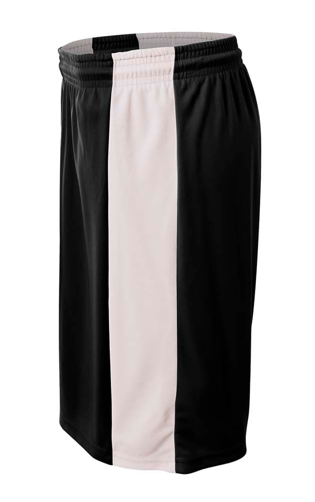 A4 8" Reversible Moisture Management Short - BLACK/WHITE - side