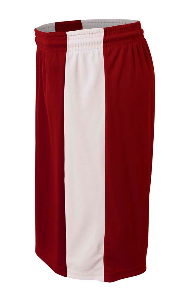 A4 8" Reversible Moisture Management Short - CARDINAL/WHITE - side