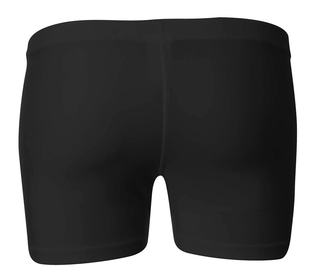 A4 4" Compression Short - BLACK - back