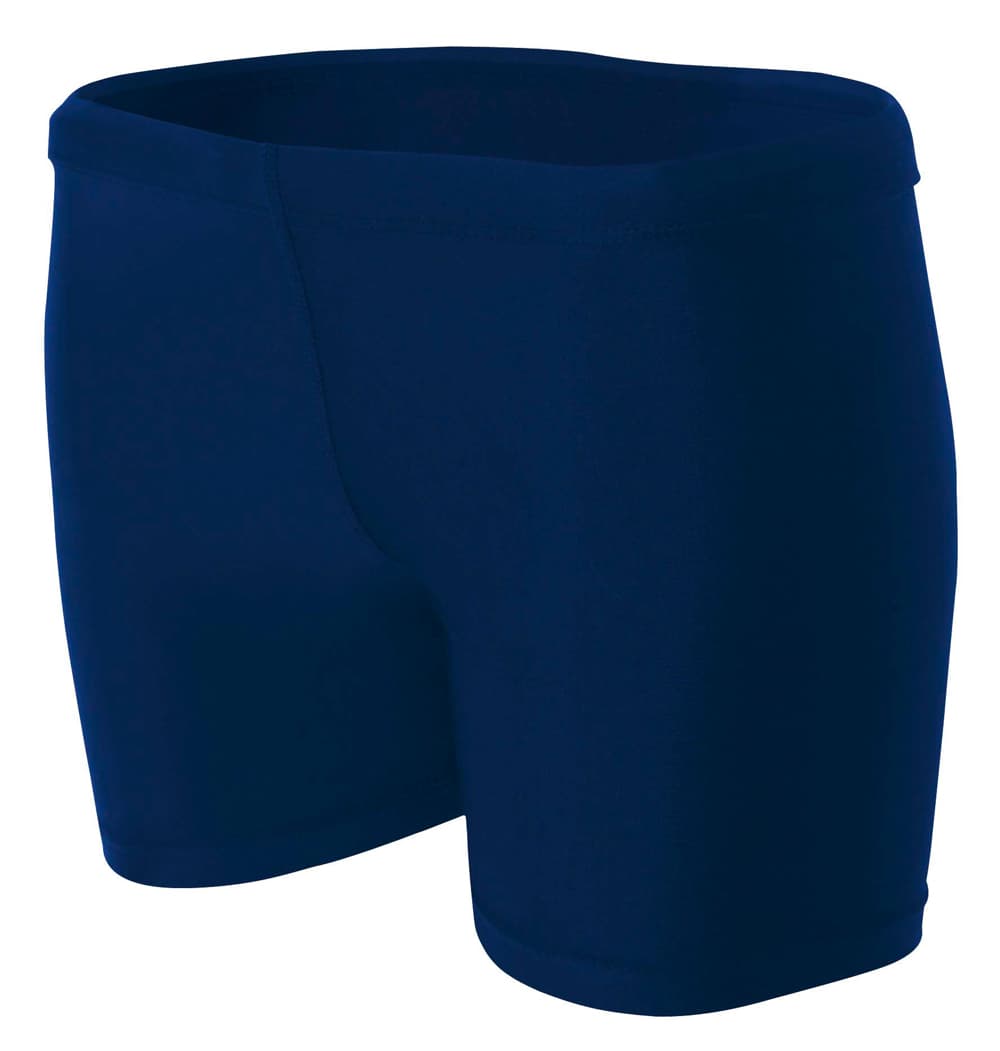 A4 4" Compression Short - NAVY - front