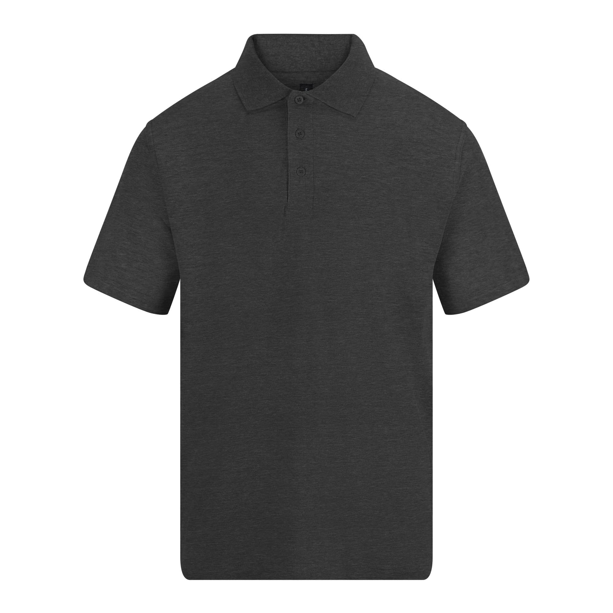 A4 Classic Pique Polo - DARK HEATHER - front