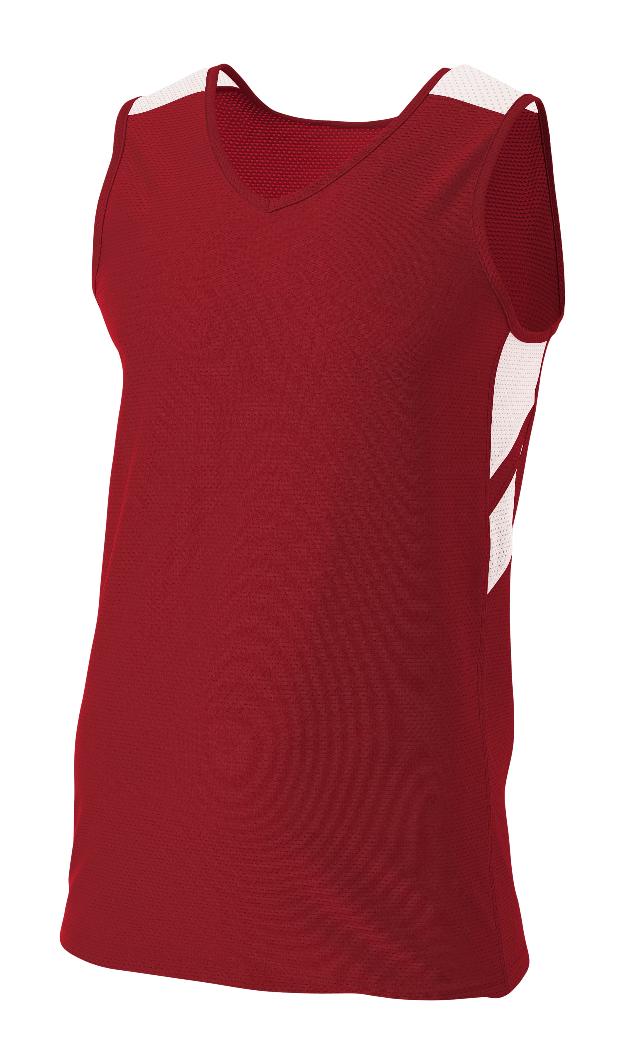 A4 Fast Break Jersey - CARDINAL/WHITE - front