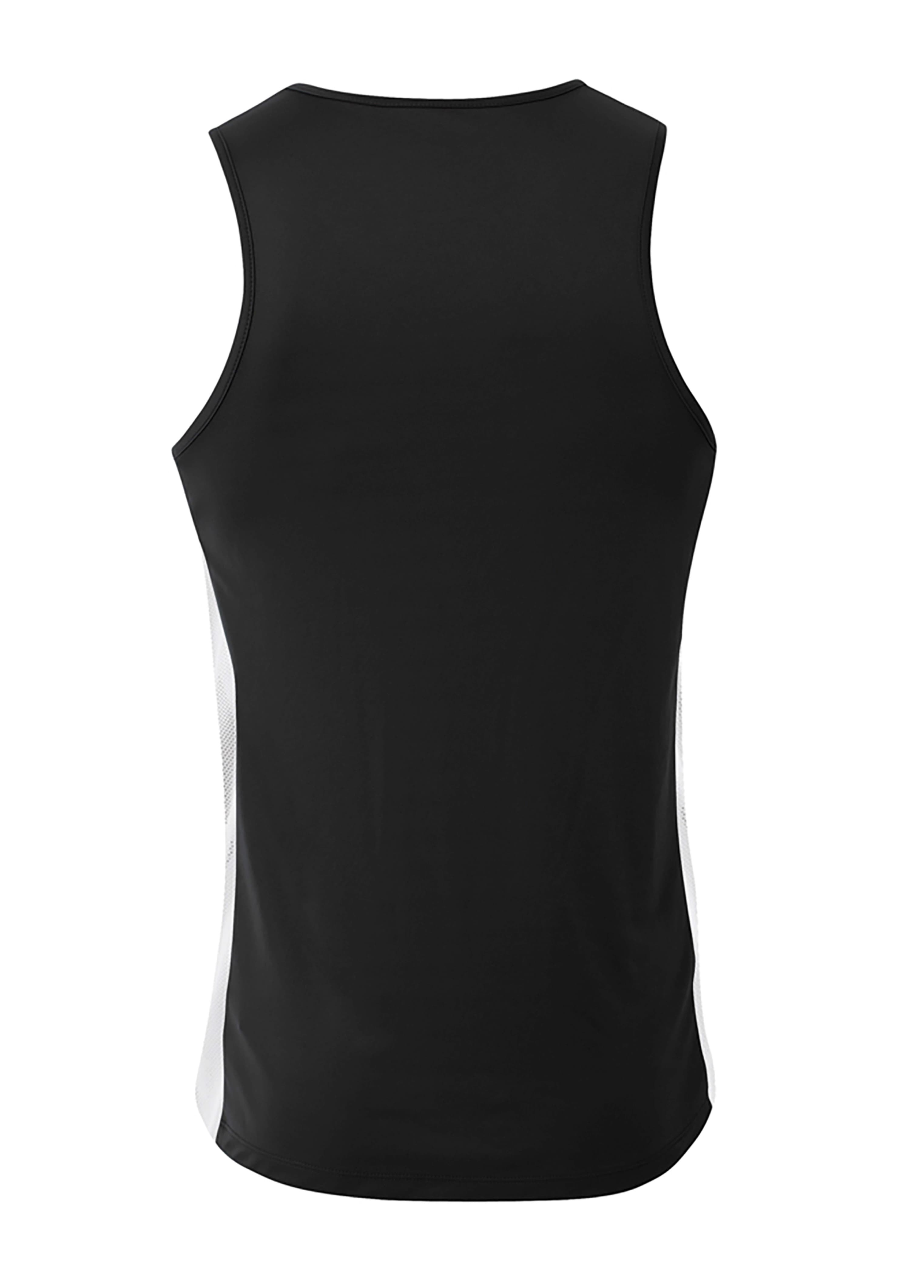 A4 Pacer Singlet - BLACK/WHITE - back