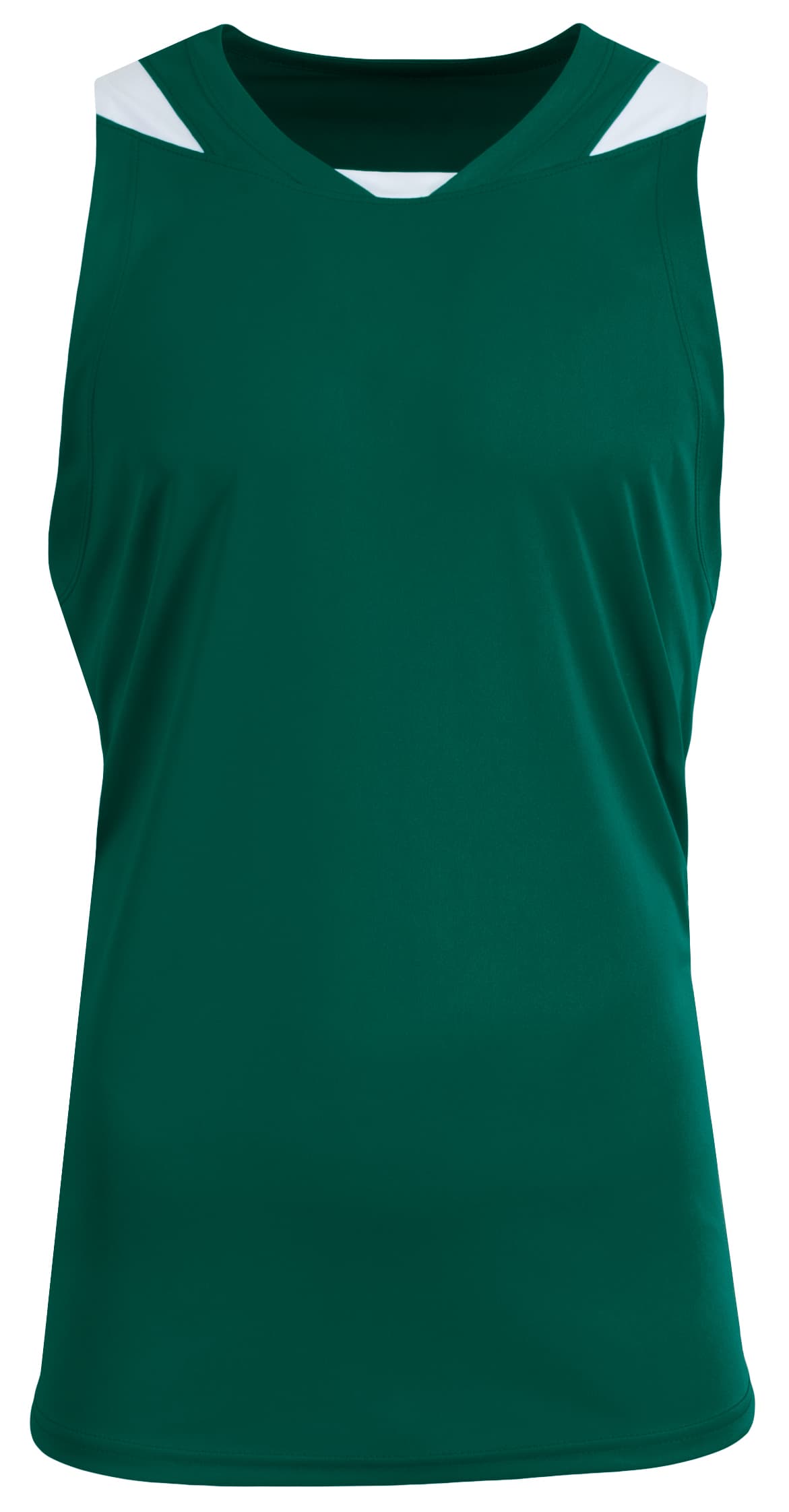 A4 Step Back Basketball Jersey - FOREST/WHITE - front