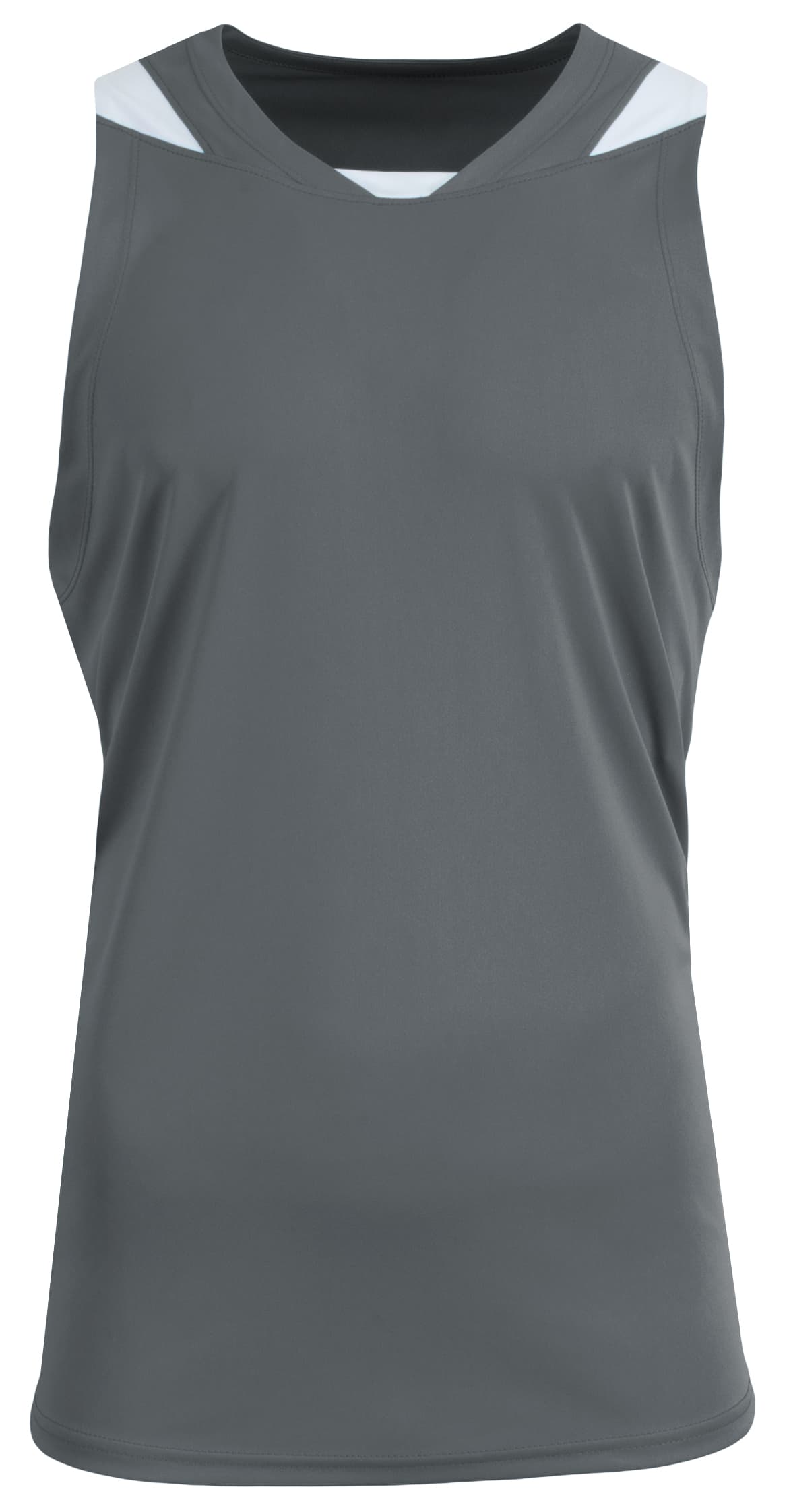 A4 Step Back Basketball Jersey - GRAPHITE/WHITE - front