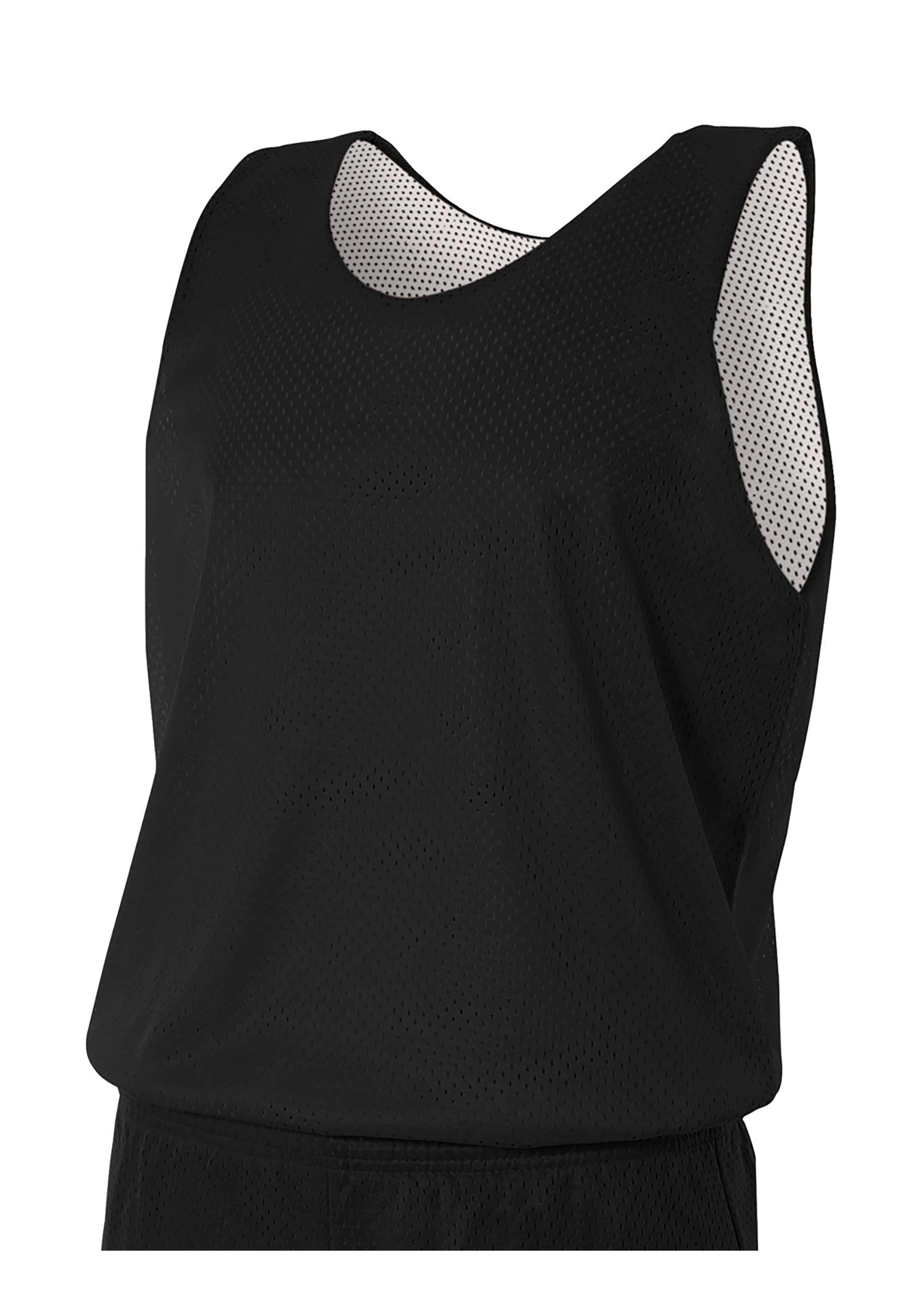 A4 Reversible Mesh Tank - BLACK/WHITE - front