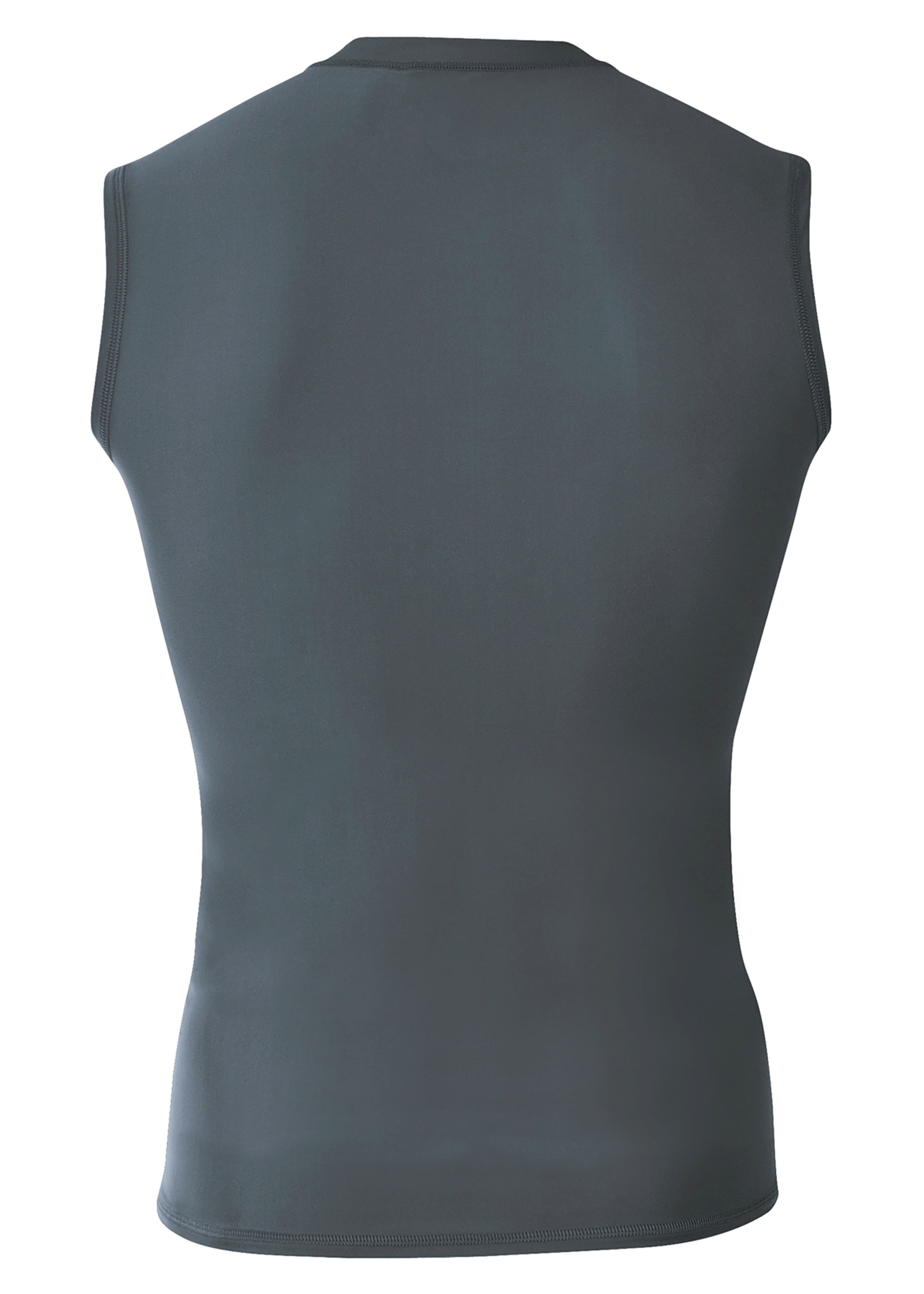 A4 Compression Muscle Tee - GRAPHITE - back