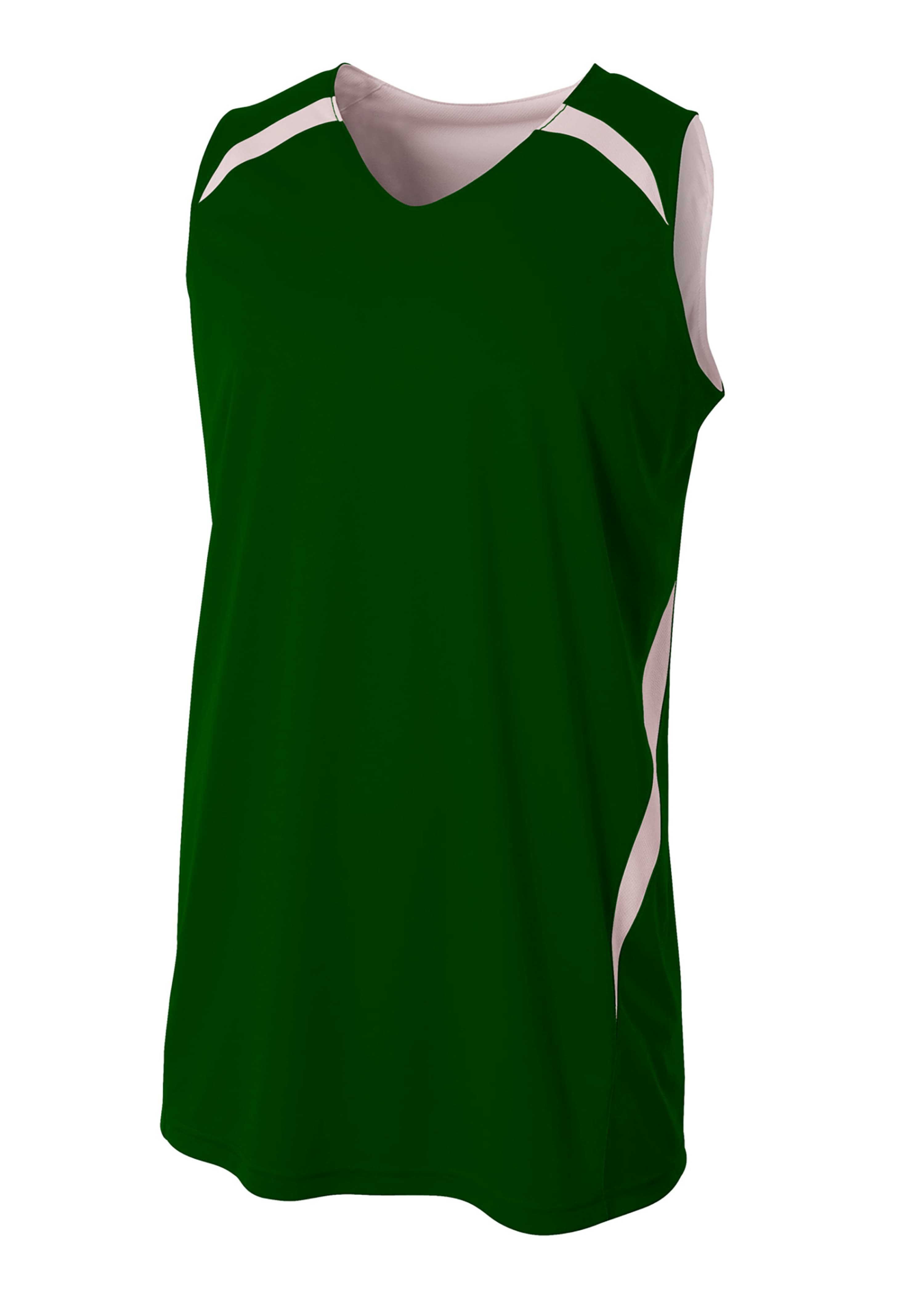 A4 Double Double Jersey - FOREST/WHITE - front