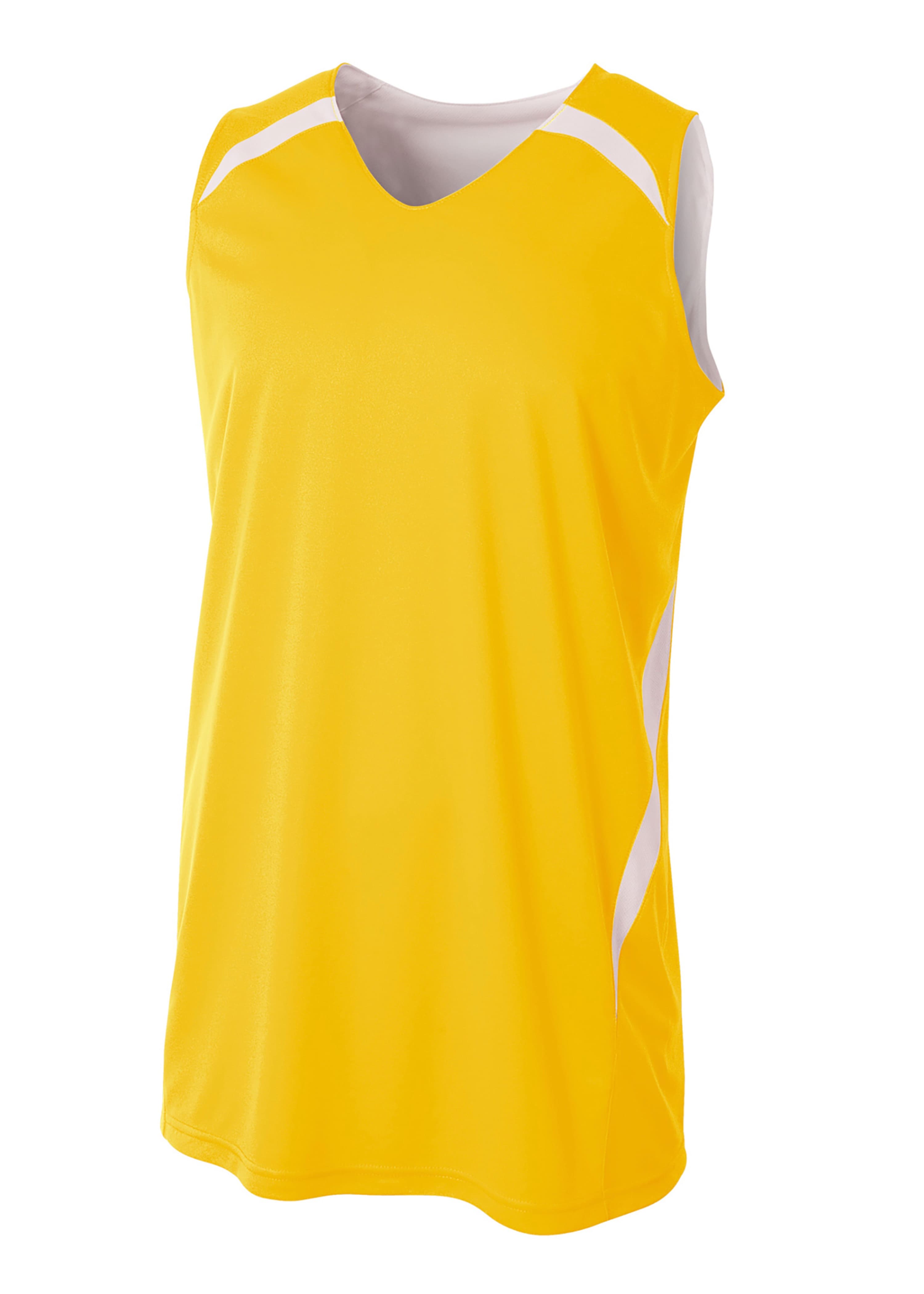 A4 Double Double Jersey - GOLD/WHITE - front