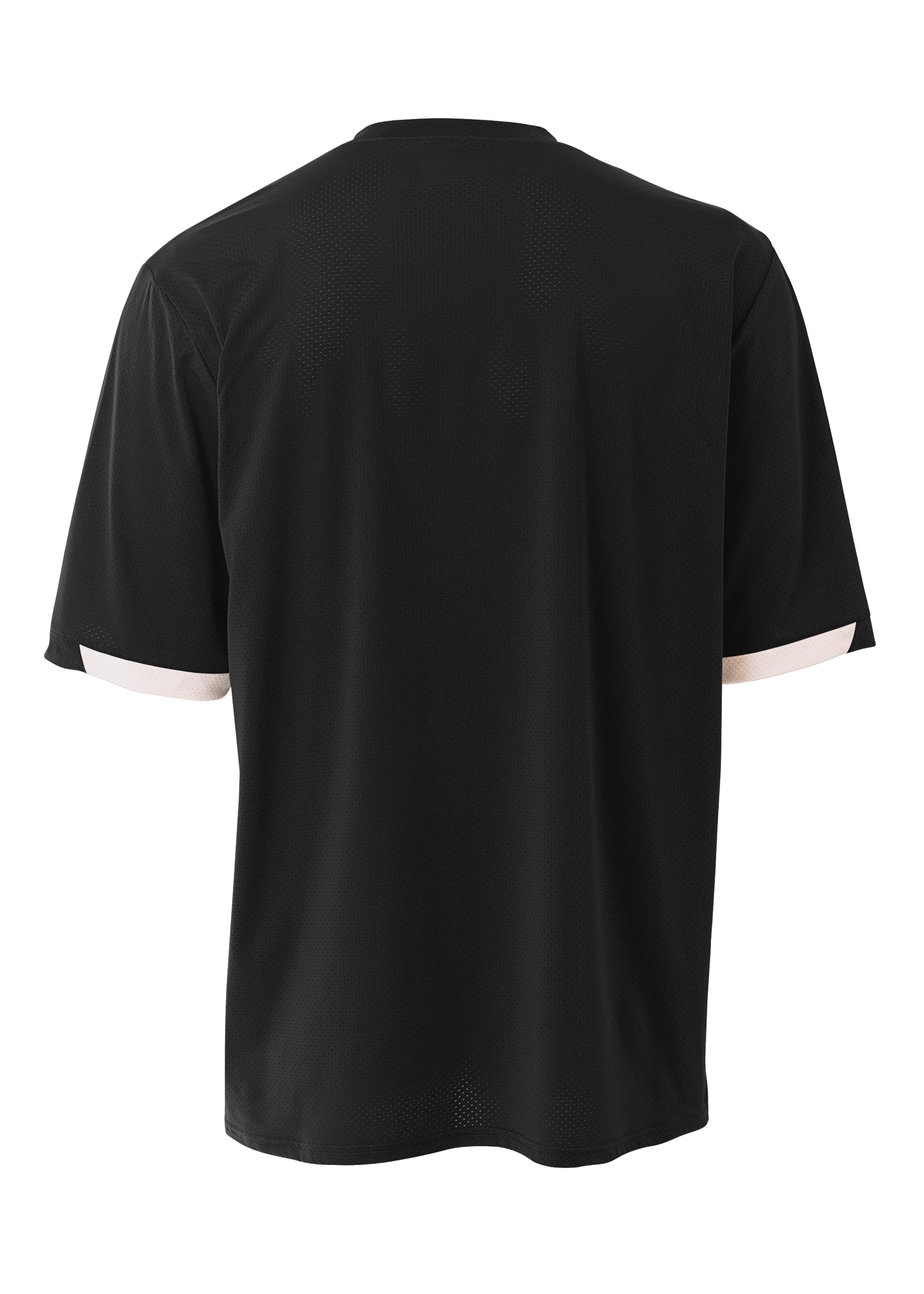A4  Stretch Pro Baseball Jersey - BLACK/WHITE - back