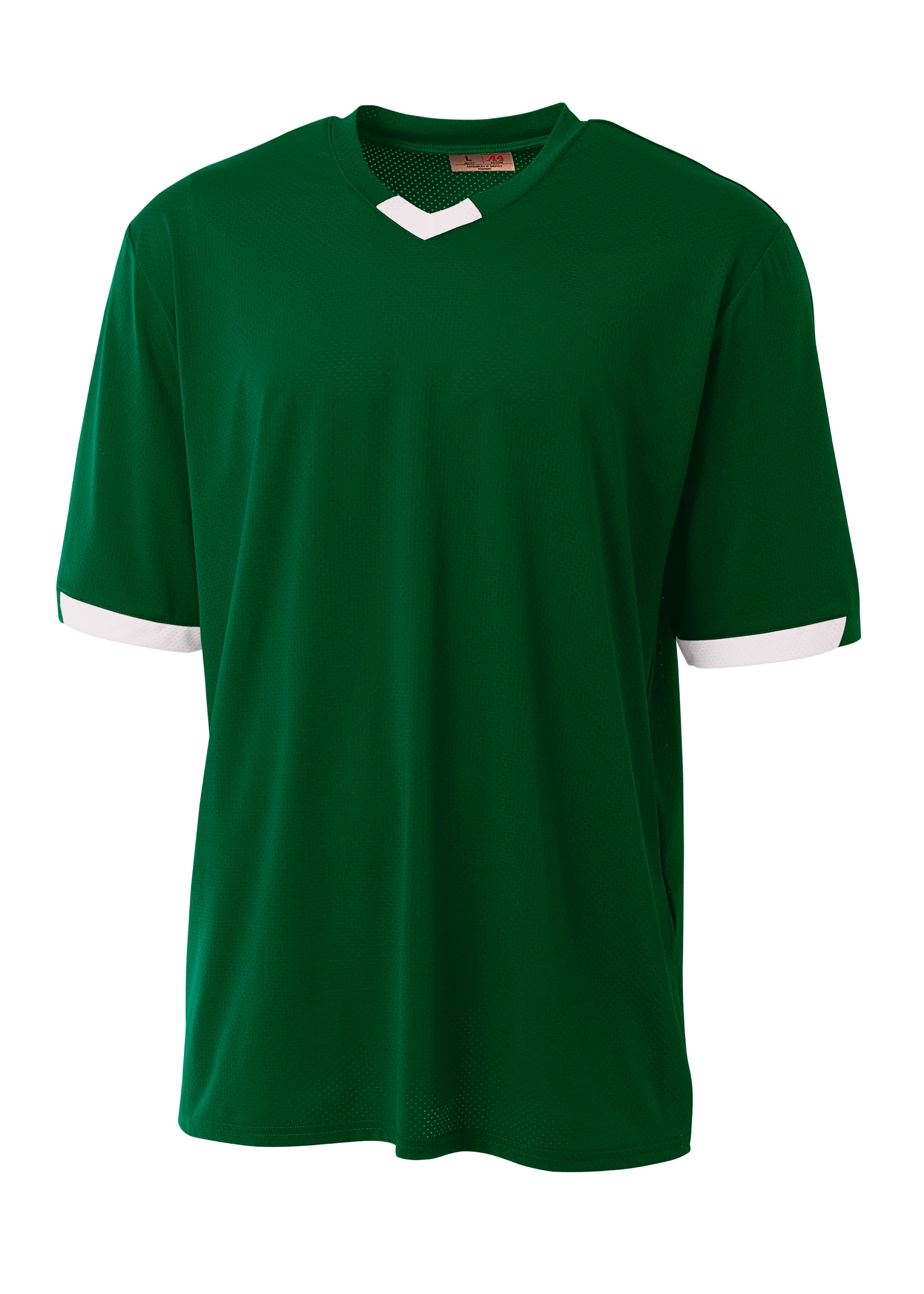 A4  Stretch Pro Baseball Jersey - FOREST/WHITE - front