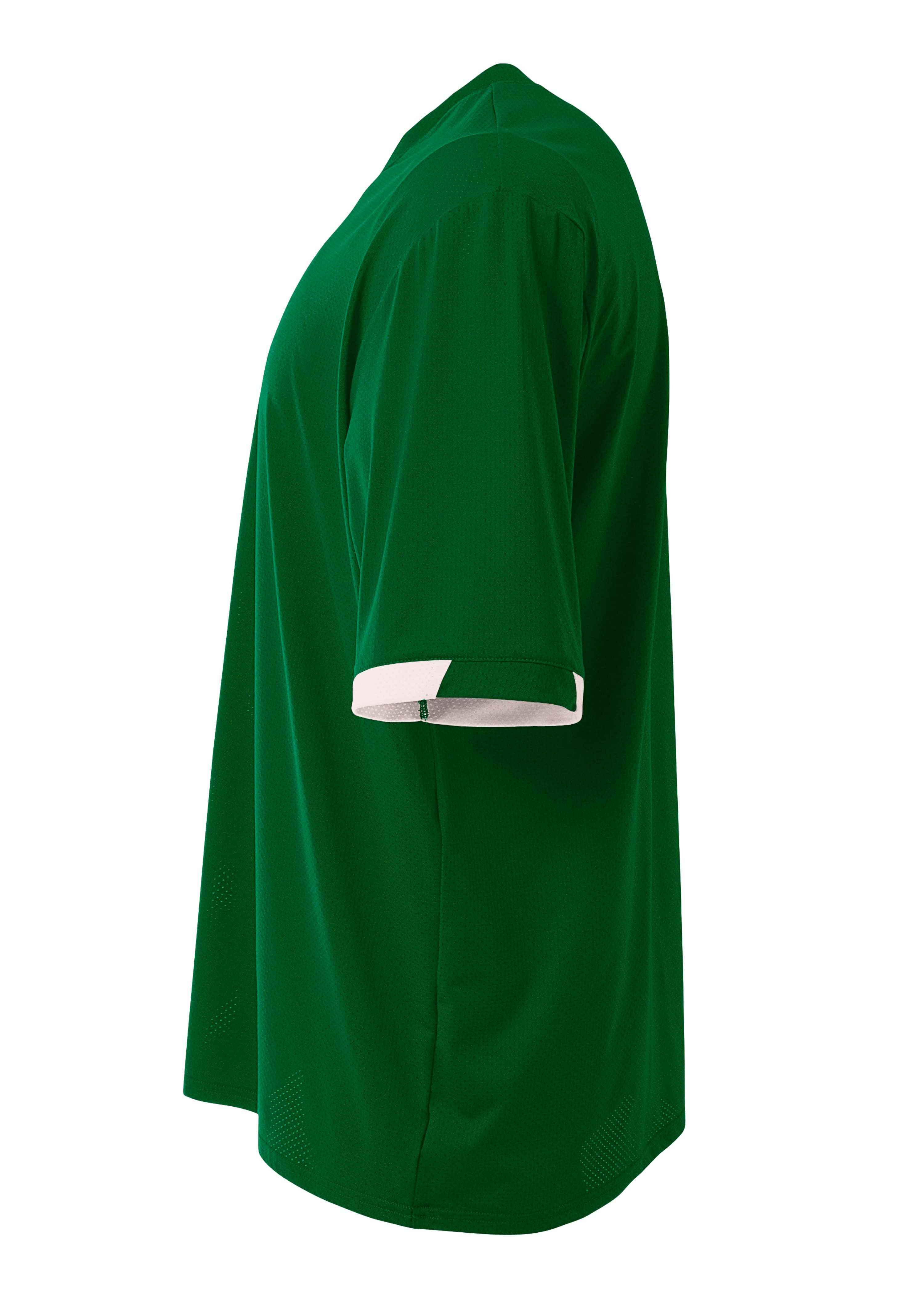 A4  Stretch Pro Baseball Jersey - FOREST/WHITE - side