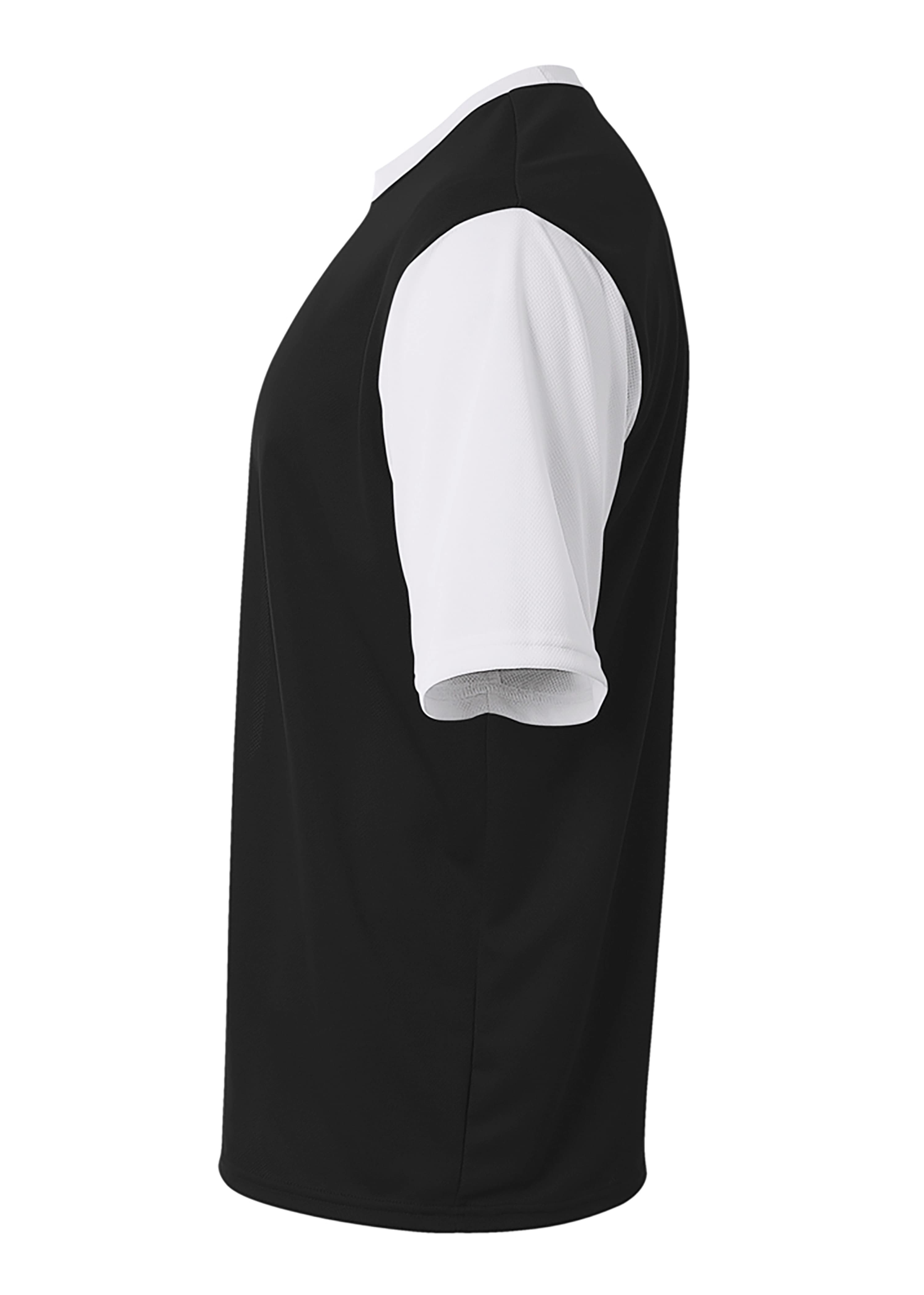 A4 Legend Soccer Jersey - BLACK/WHITE - side