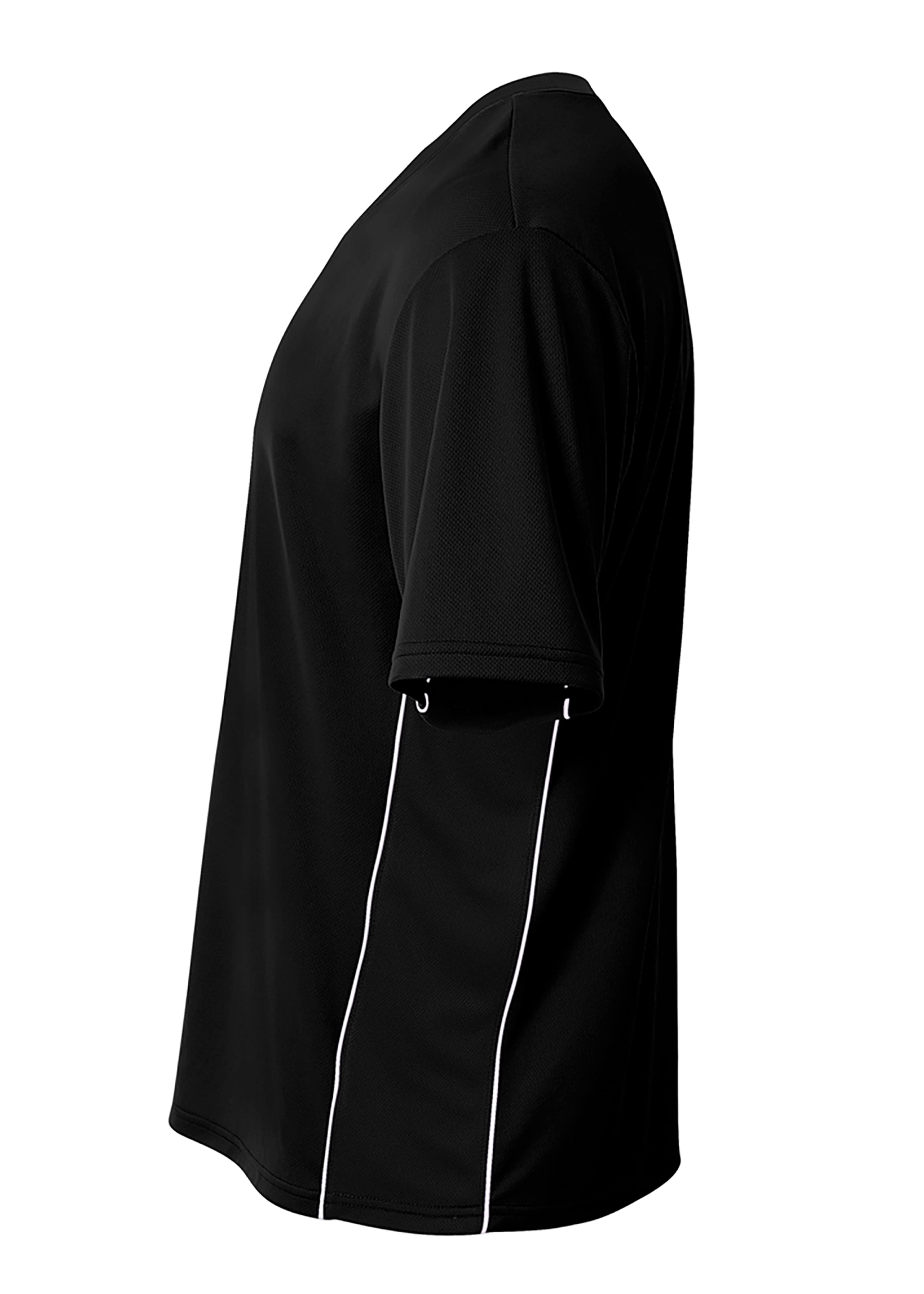 A4 Liga Soccer Jersey - BLACK - side