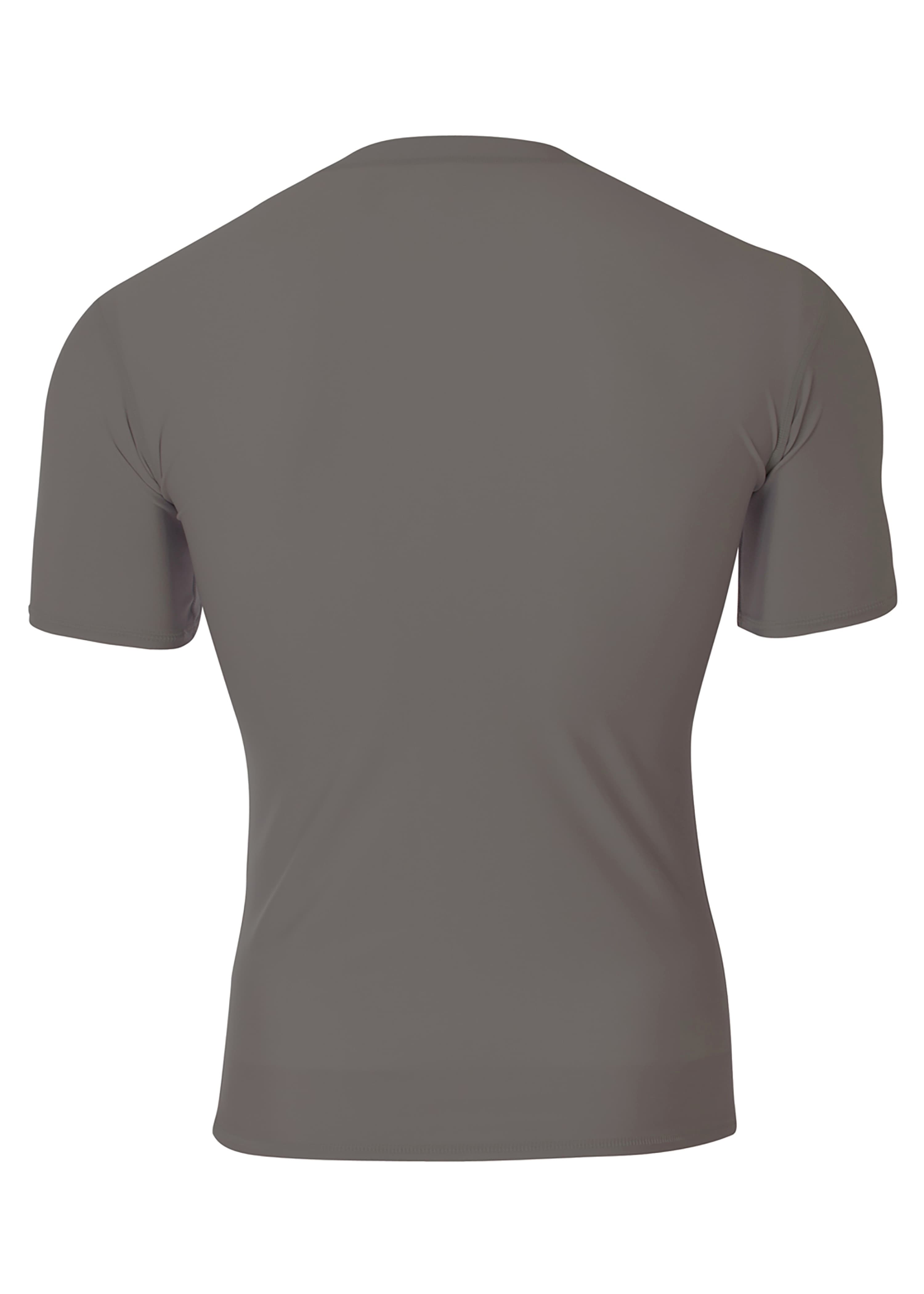 A4 Short Sleeve Compression Crew - GRAPHITE - back