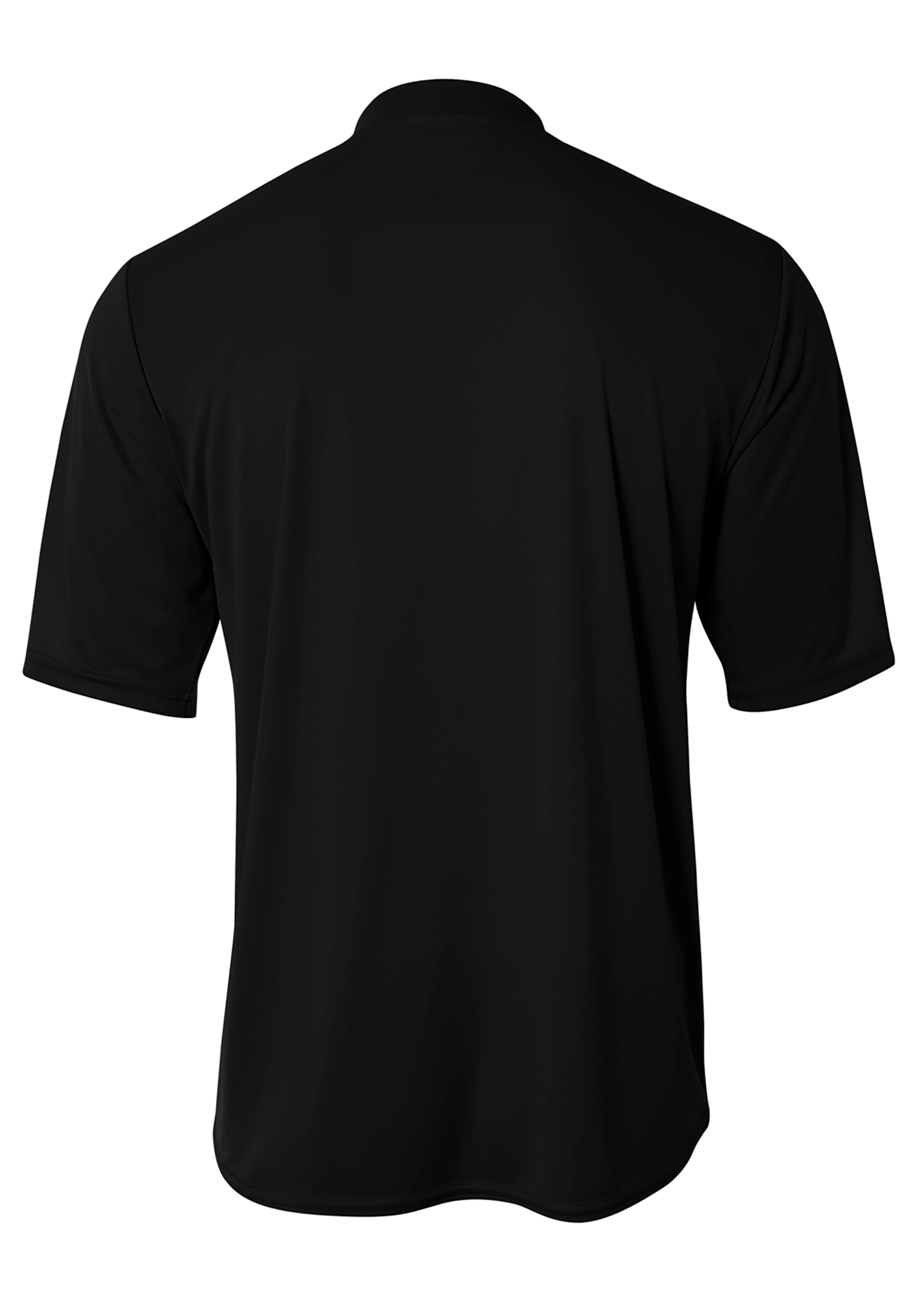 A4 Tek 2-Button Henley - BLACK - back