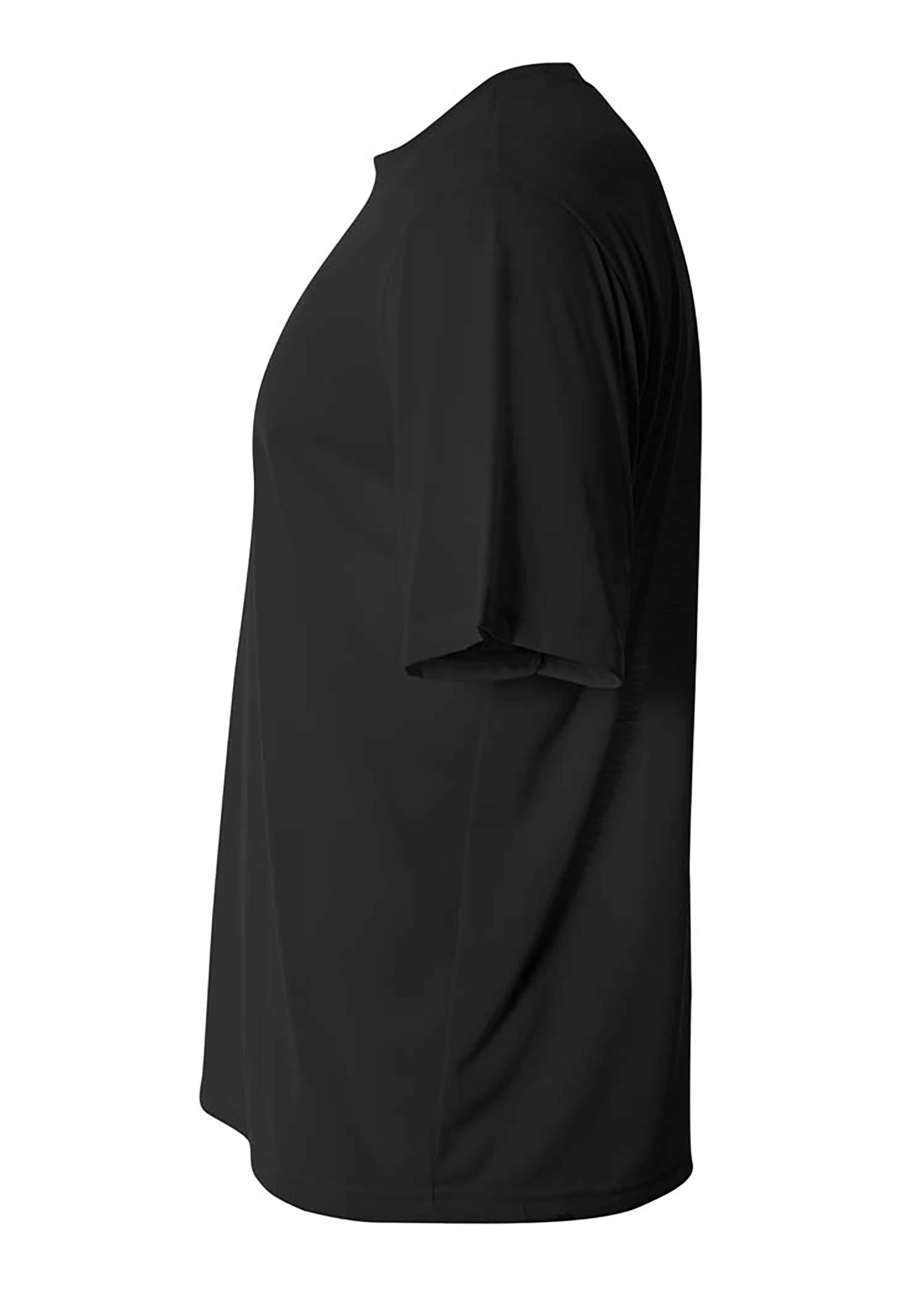 A4 Spun Poly Tee - BLACK - side