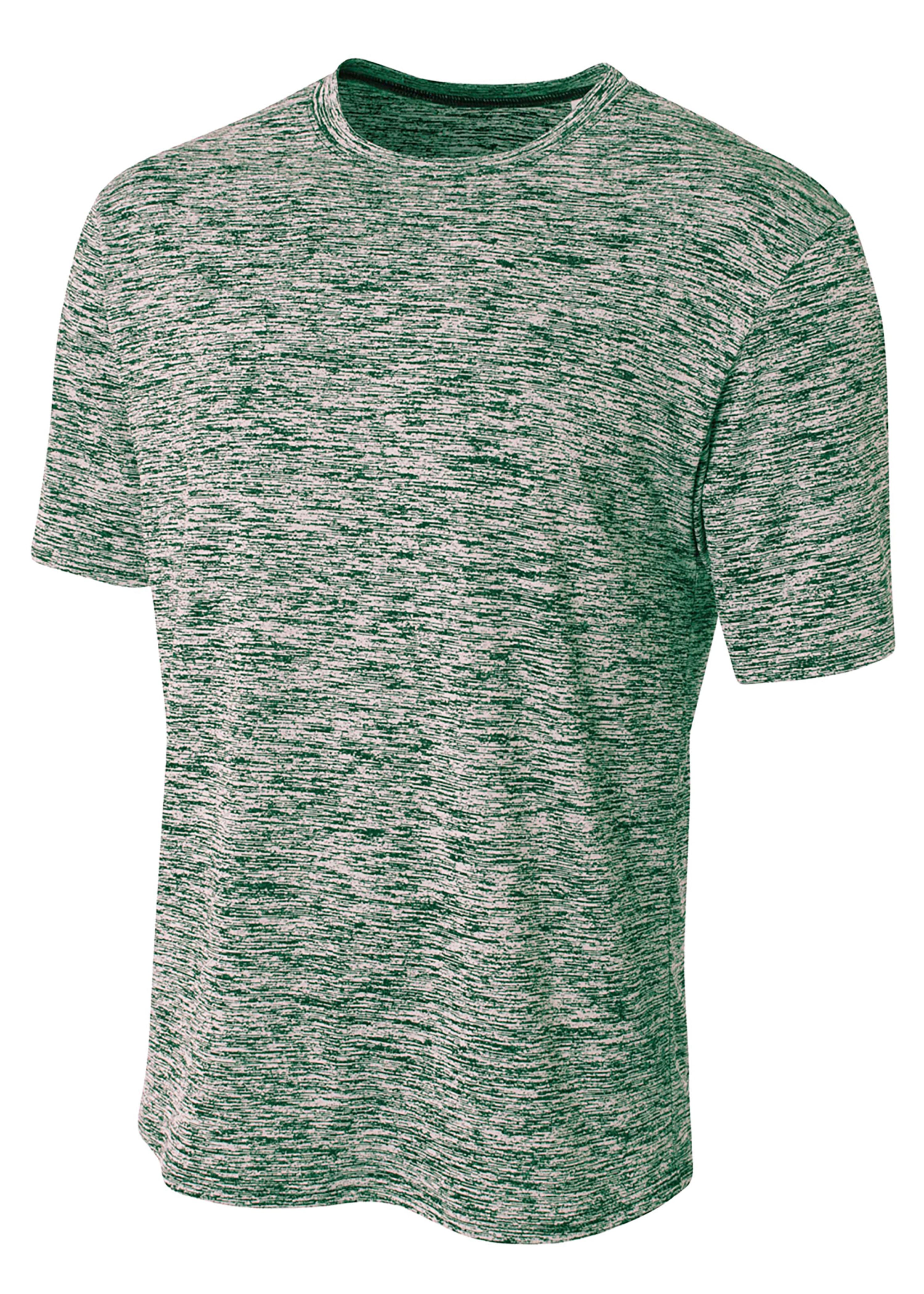 A4 Space Dye Tech Tee - FOREST - front