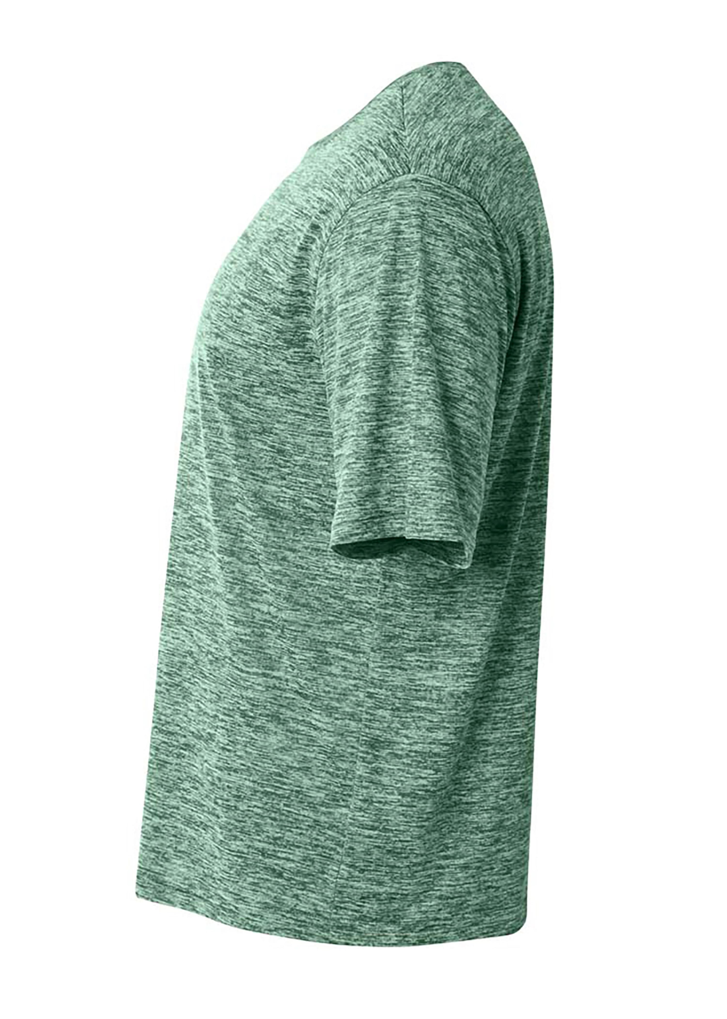 A4 Space Dye Tech Tee - FOREST - side