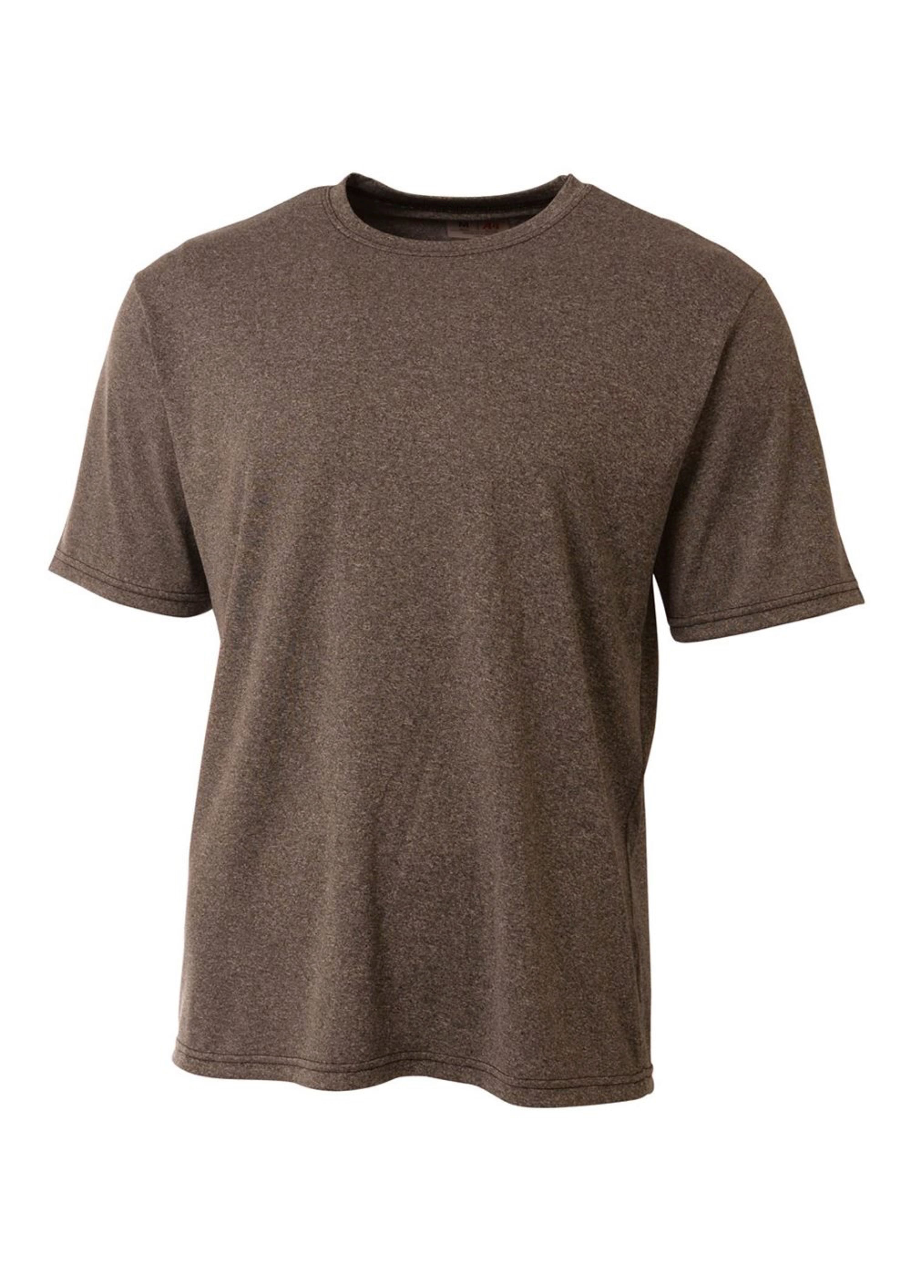 A4 Topflight Heather Tee - CHARCOAL - front