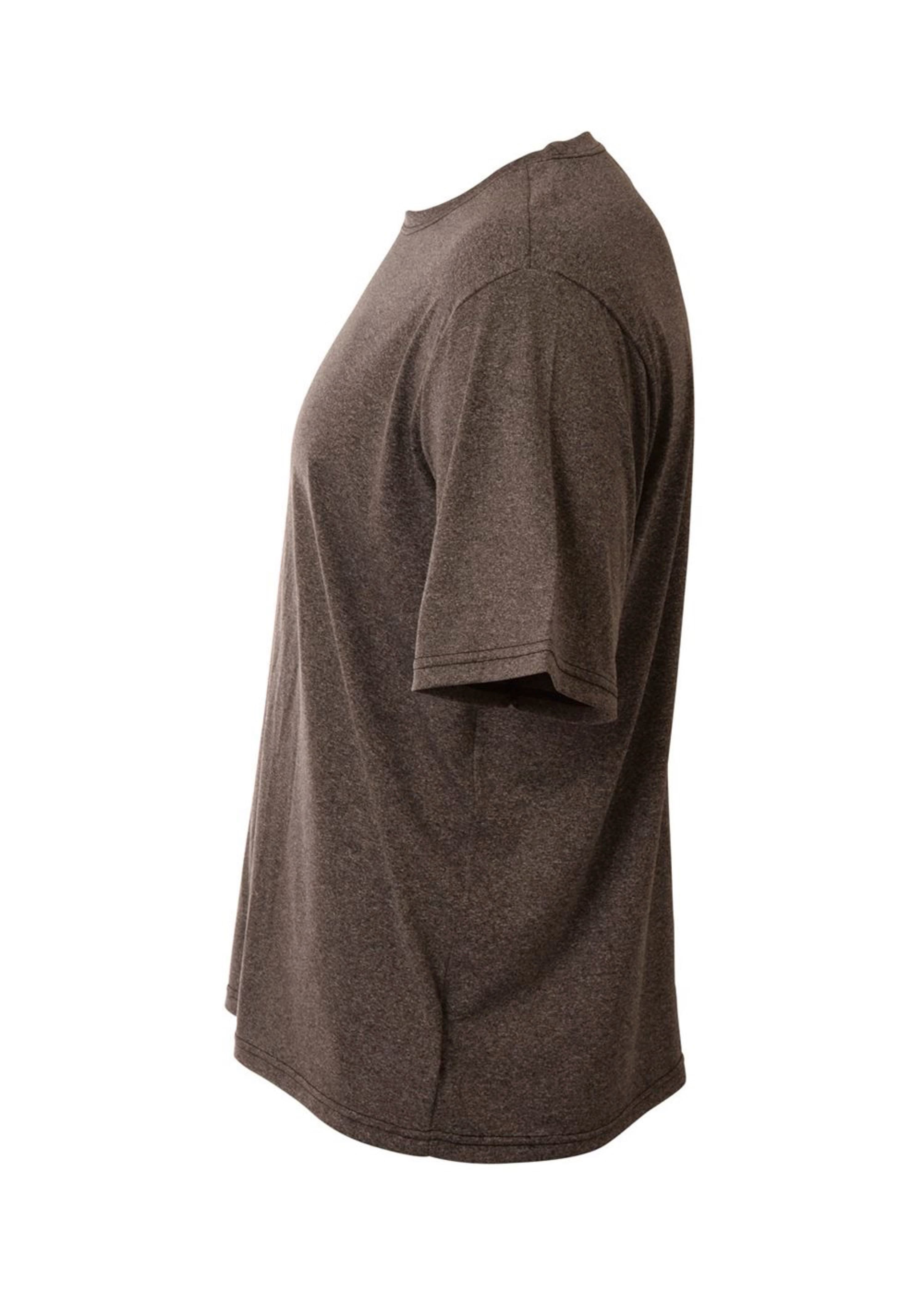 A4 Topflight Heather Tee - CHARCOAL - side