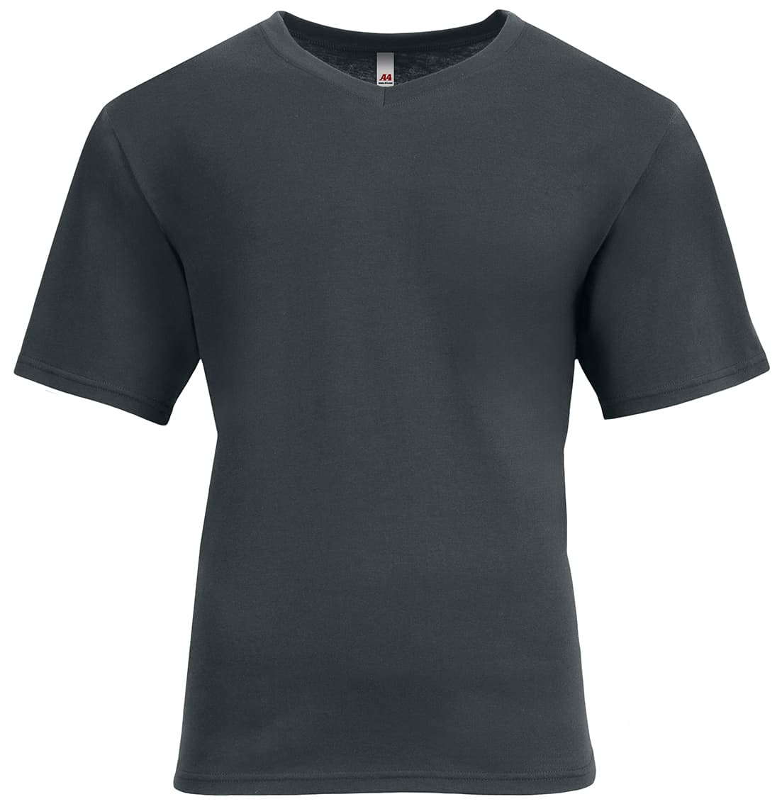 A4 Softek Short Sleeve V-Neck - GRAPHITE - front