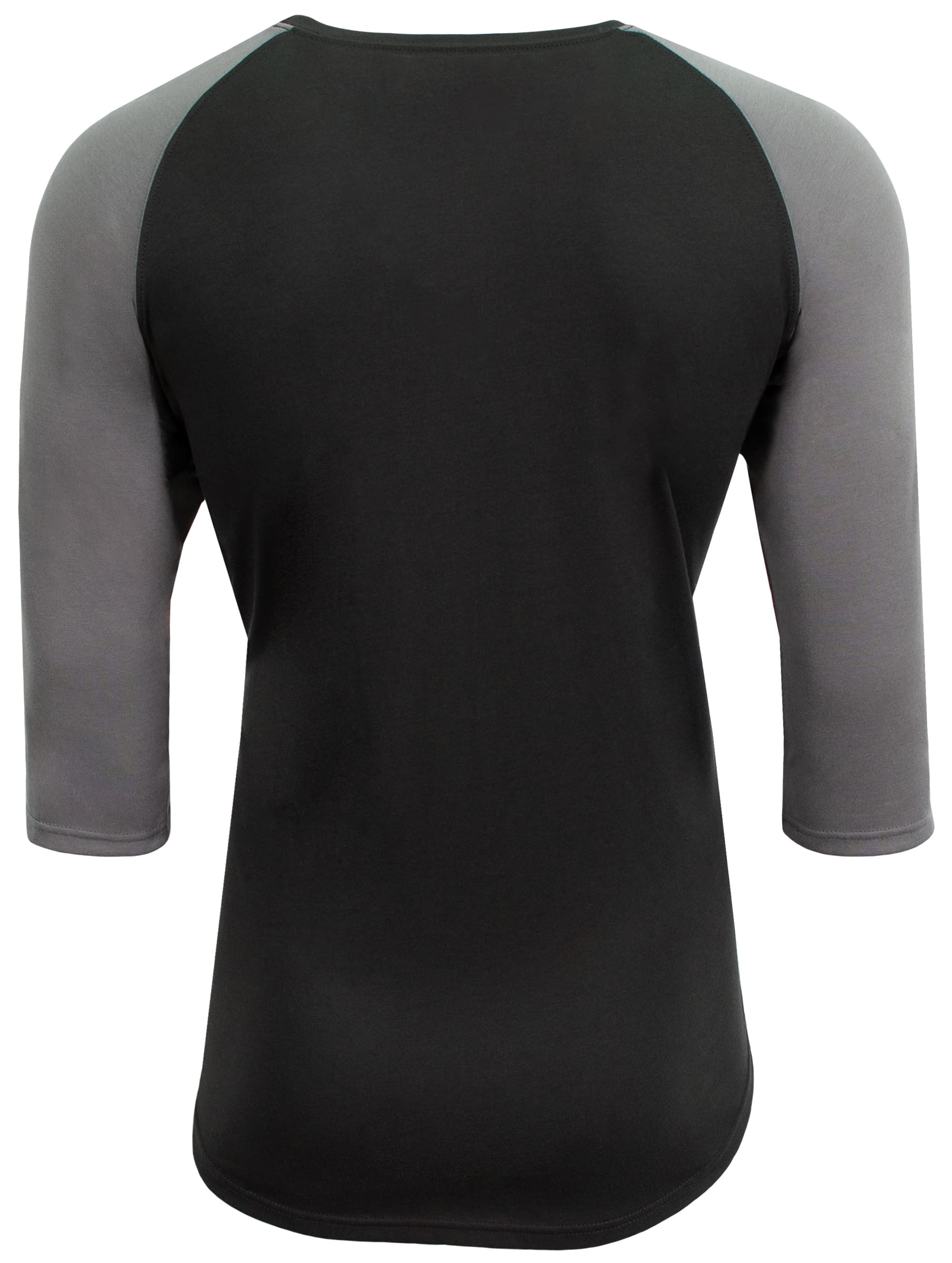 A4 Softek 3/4 Sleeve Raglan - BLACK/GRAPHITE - back