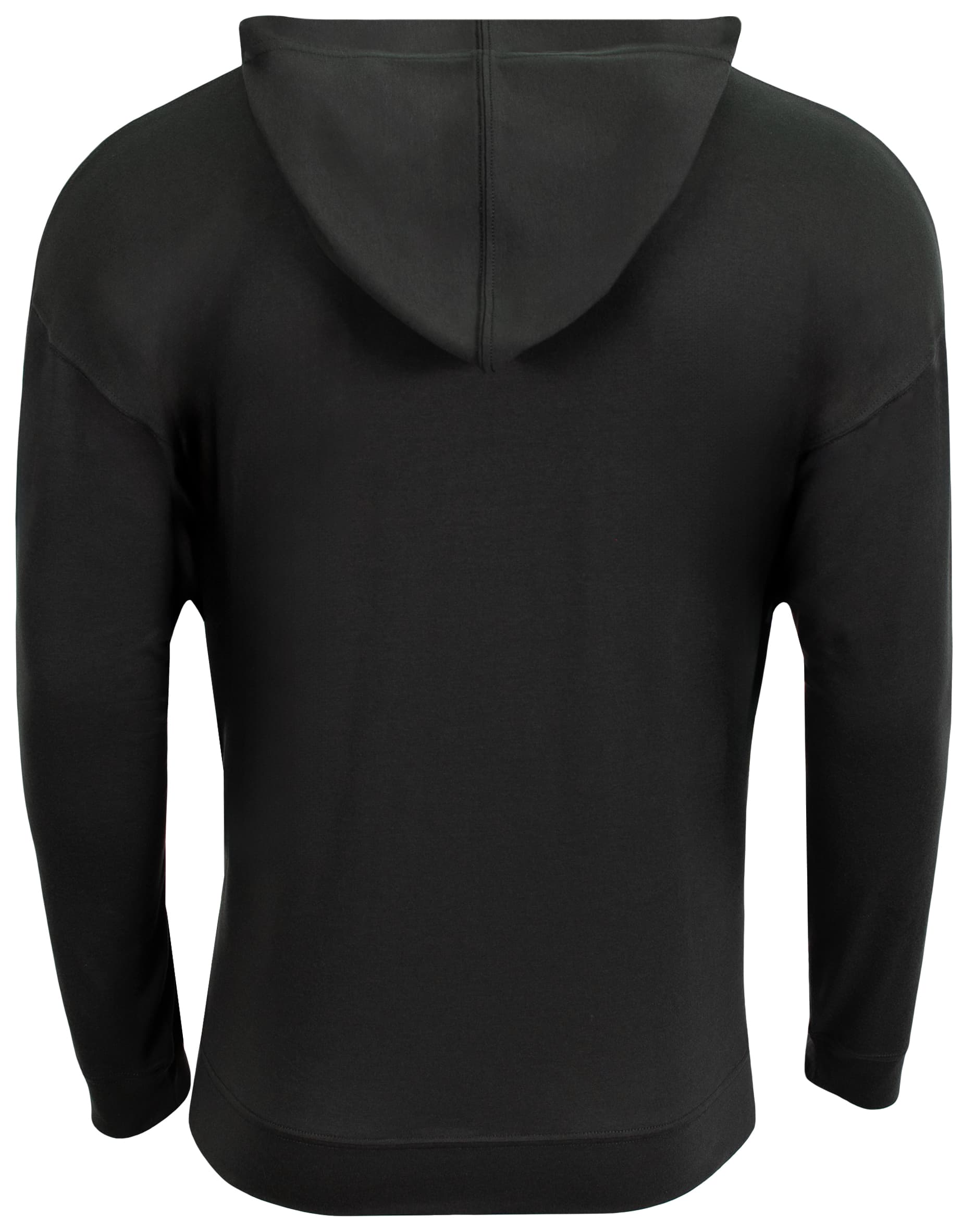 A4 Softek Long Sleeve Hooded Tee - BLACK - back