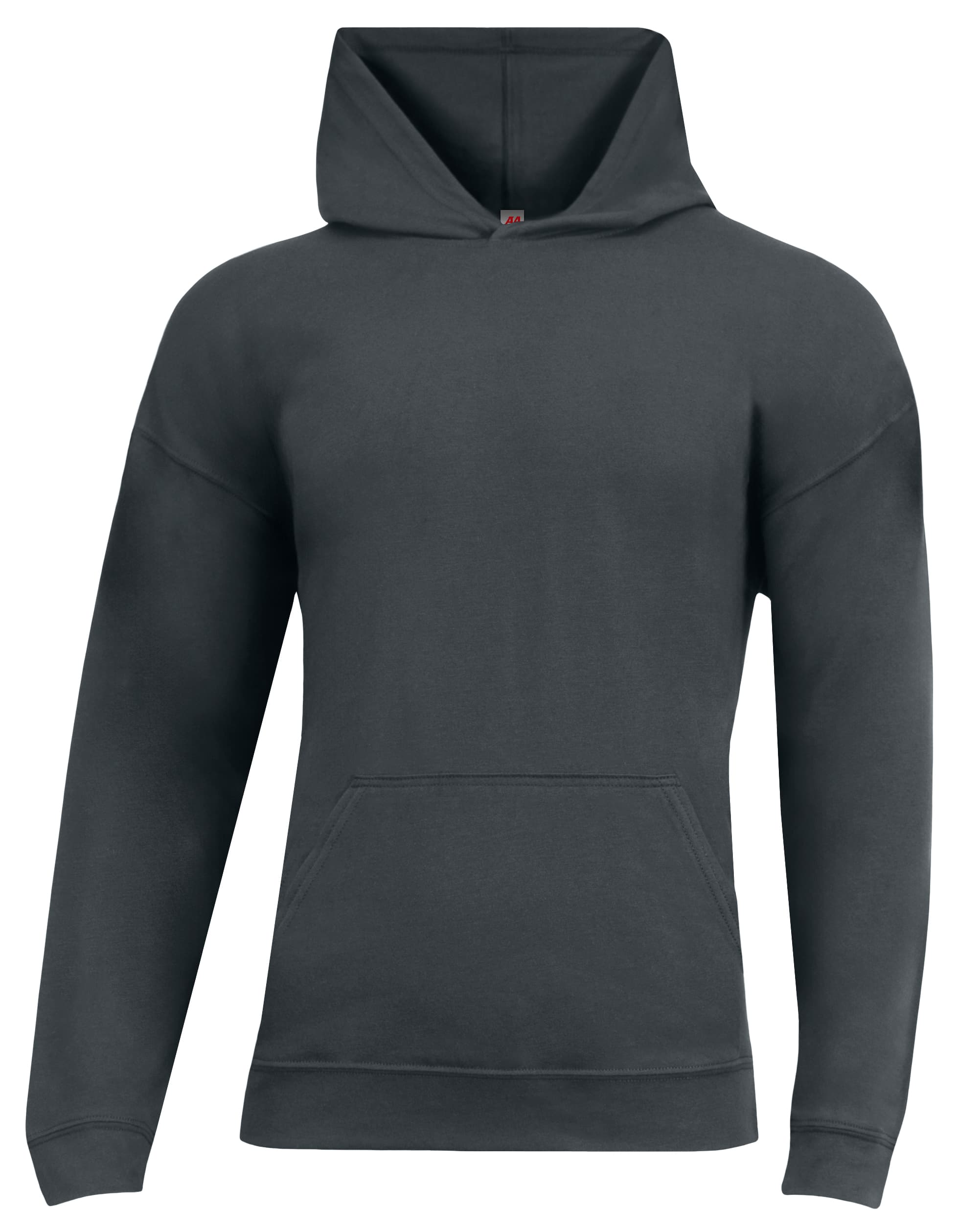 A4 Softek Long Sleeve Hooded Tee - GRAPHITE - front