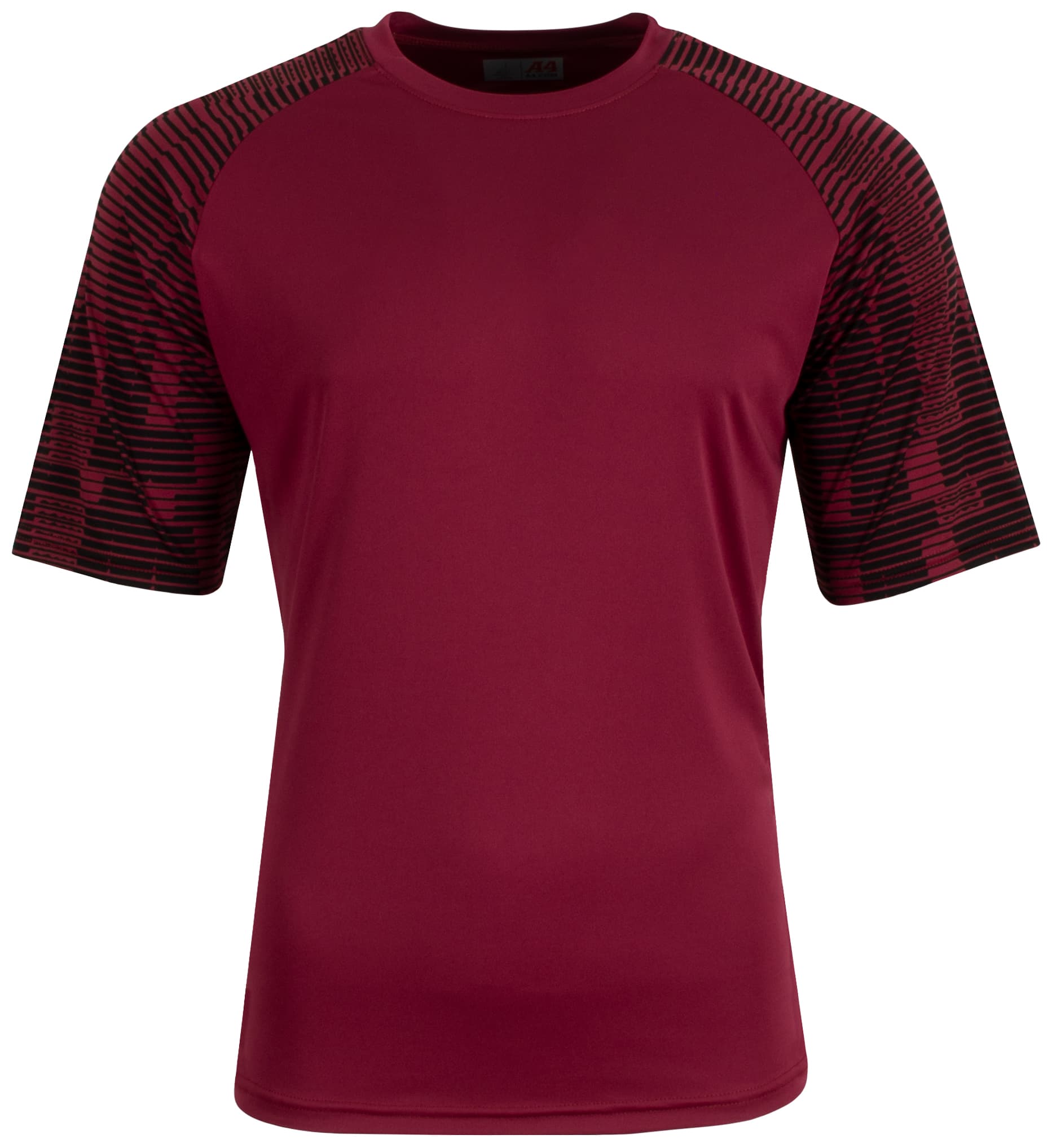 A4 Attacker Soccer Jersey - CARDINAL/BLACK - front