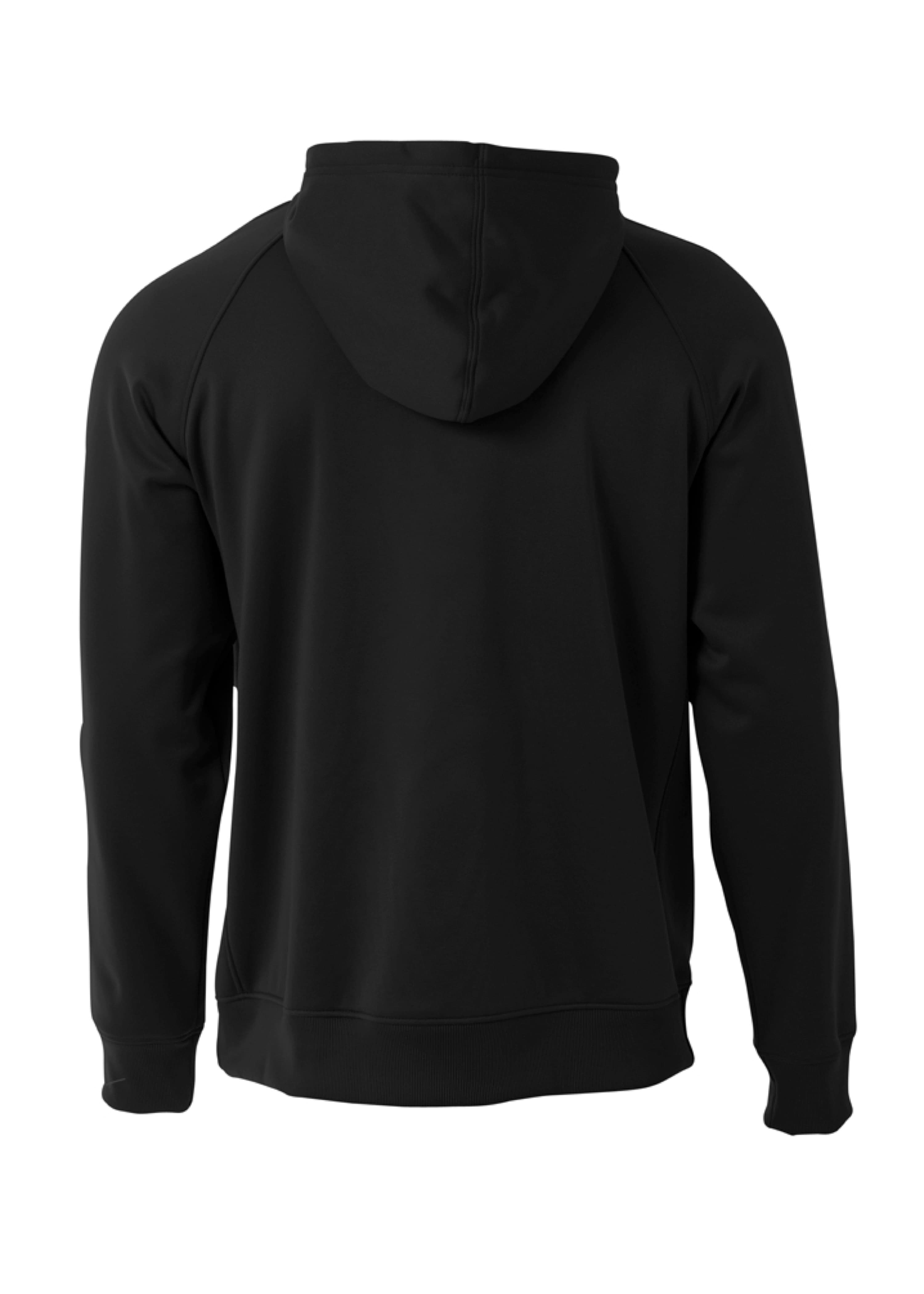 A4 Agility Long Sleeve Tech Fleece Hoodi - BLACK - back