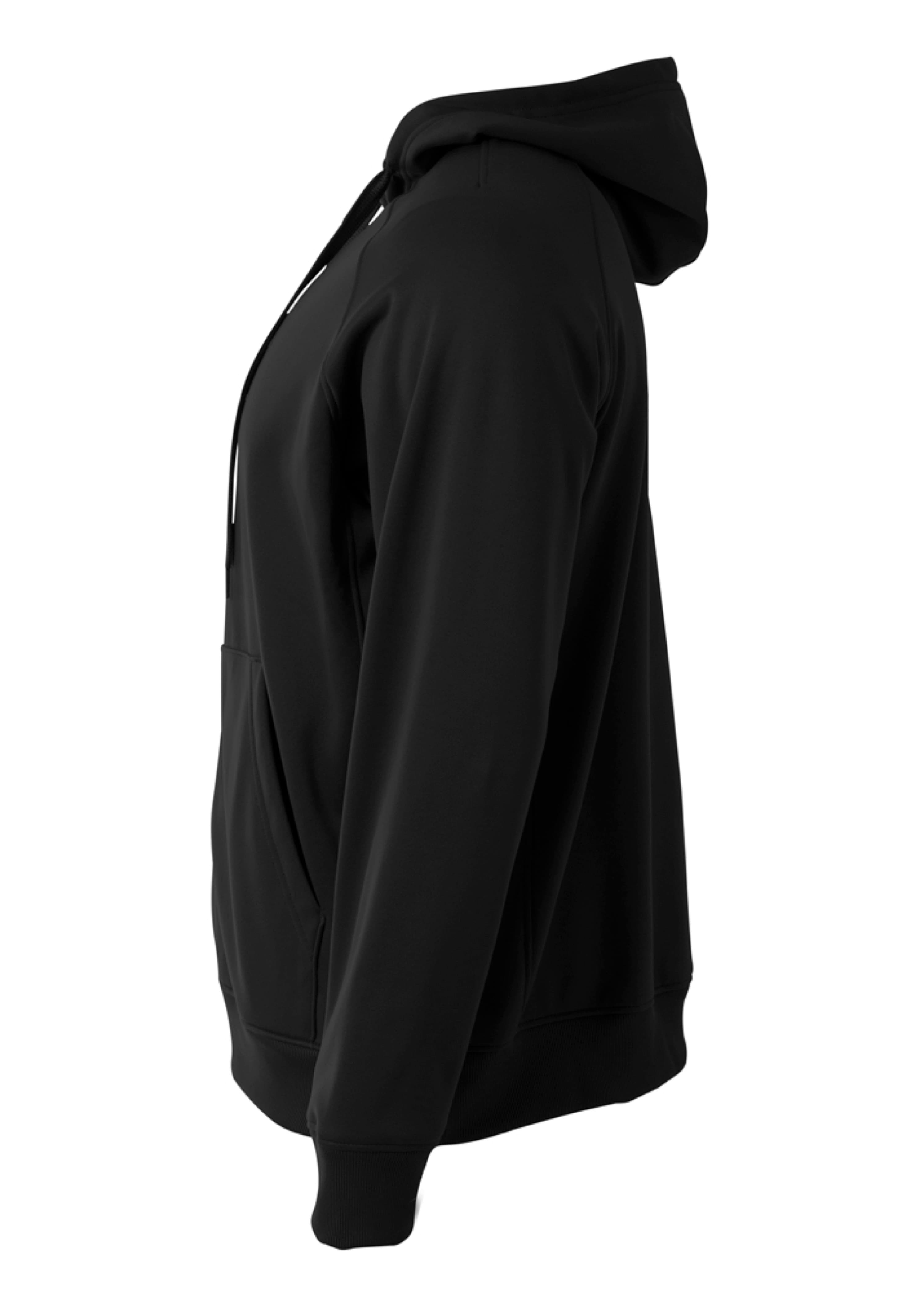 A4 Agility Long Sleeve Tech Fleece Hoodi - BLACK - side