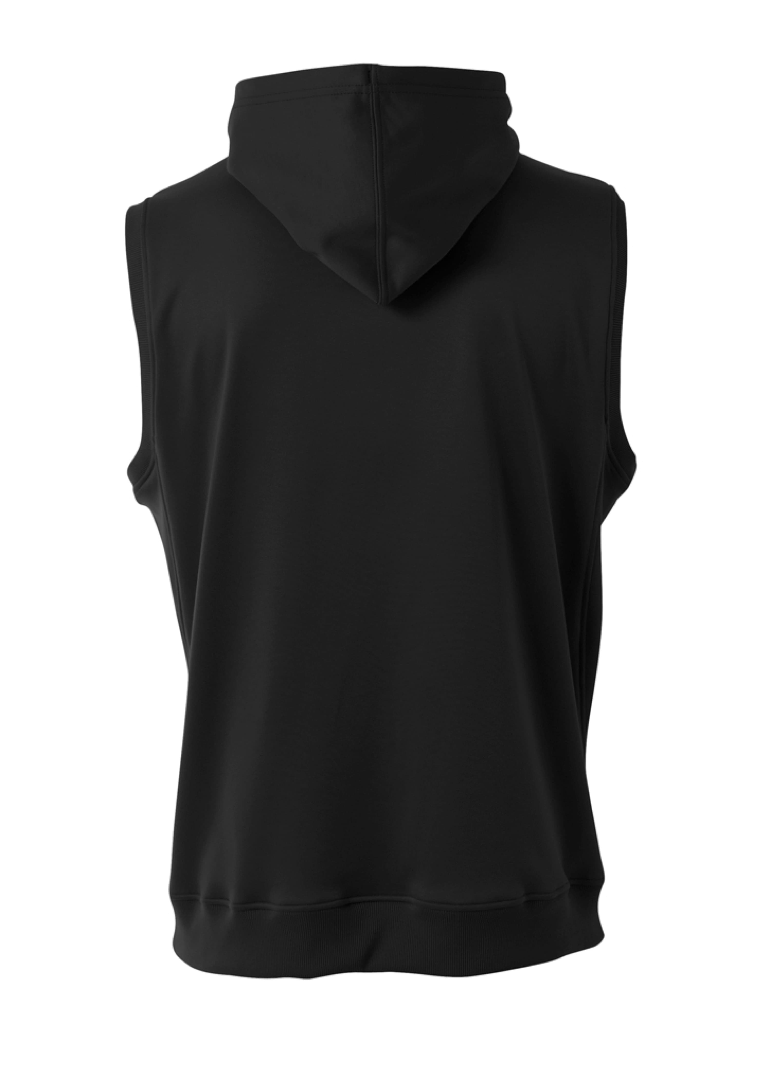 A4 Agility Sleeveless Tech Fleece Hoodie - BLACK - back