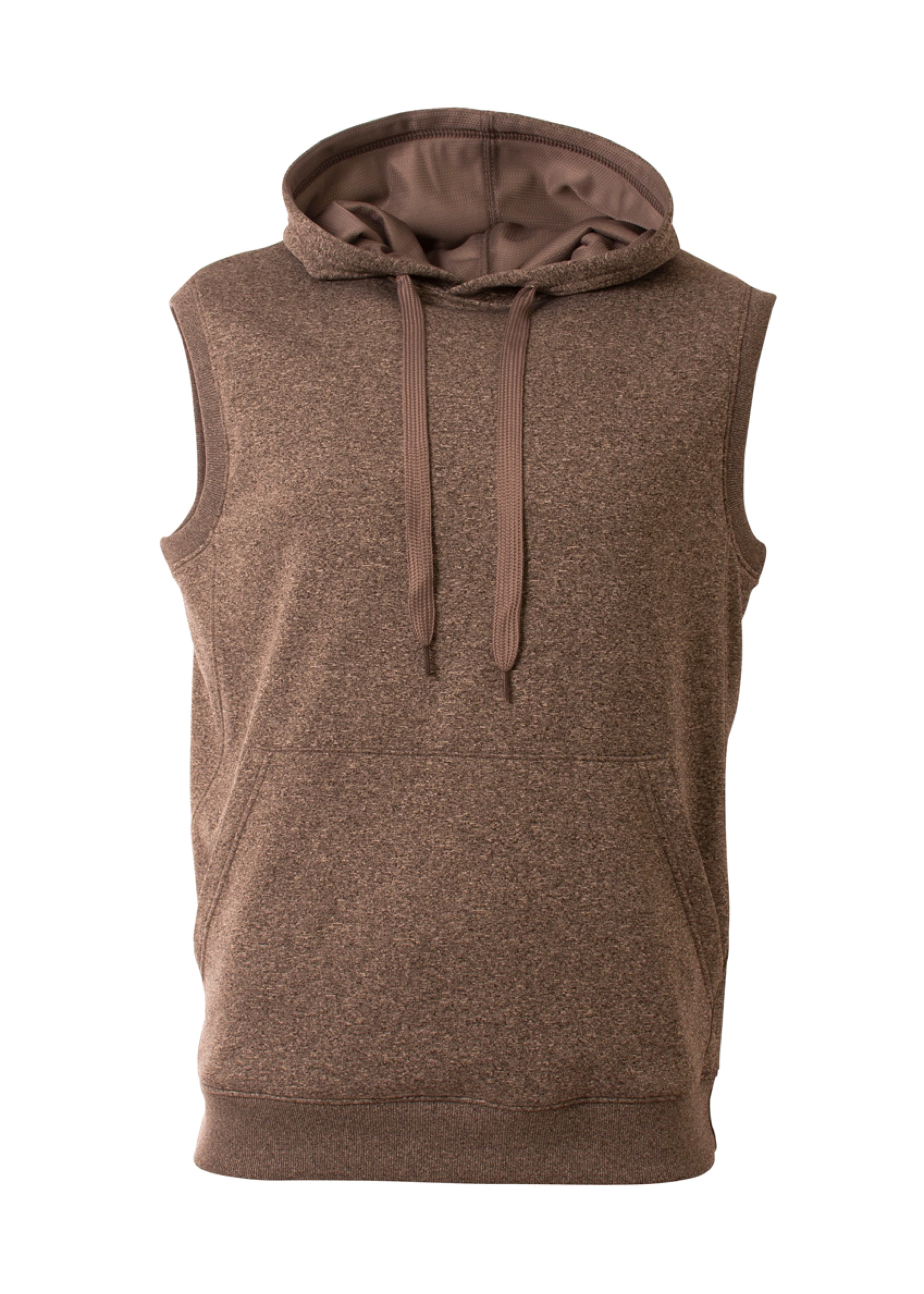 A4 Agility Sleeveless Tech Fleece Hoodie - CHARCOAL - front