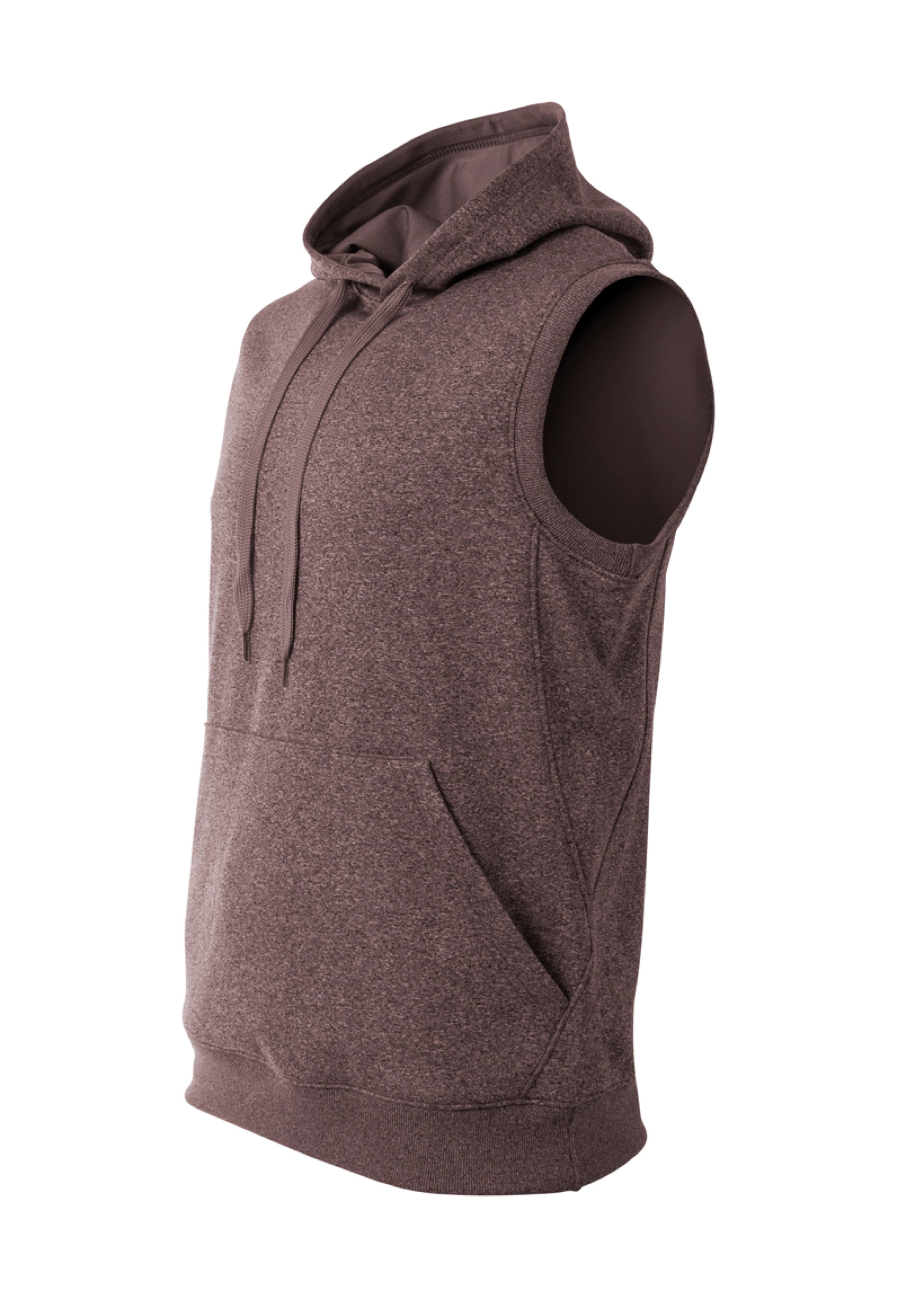 A4 Agility Sleeveless Tech Fleece Hoodie - CHARCOAL - side