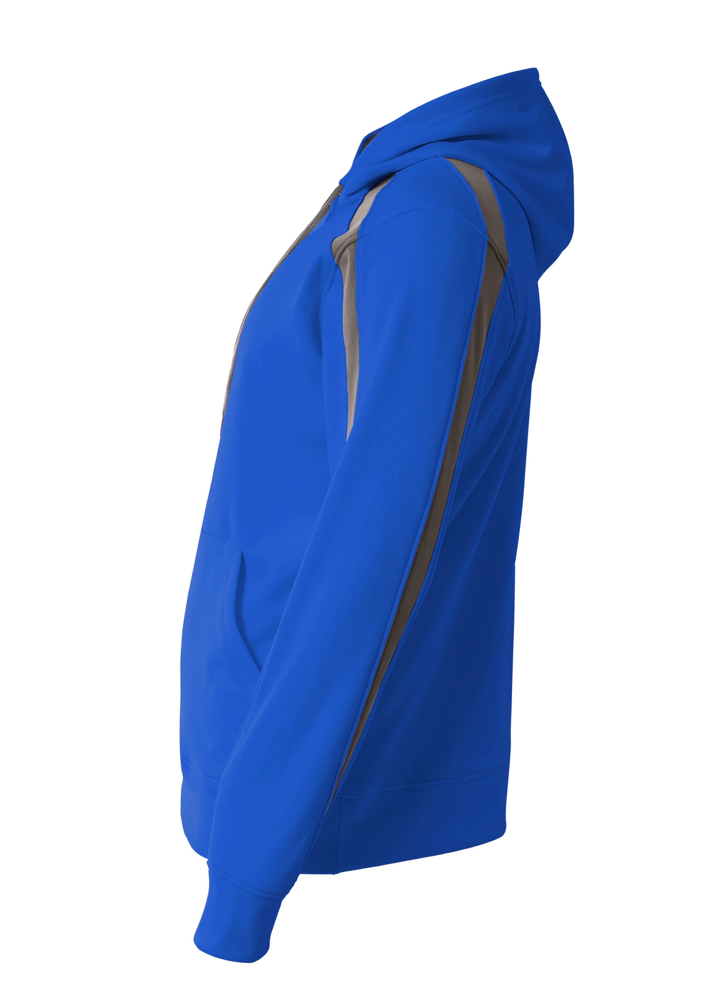 A4 Spartan Fleece Hoodie - ROYAL/GRAPHITE - side