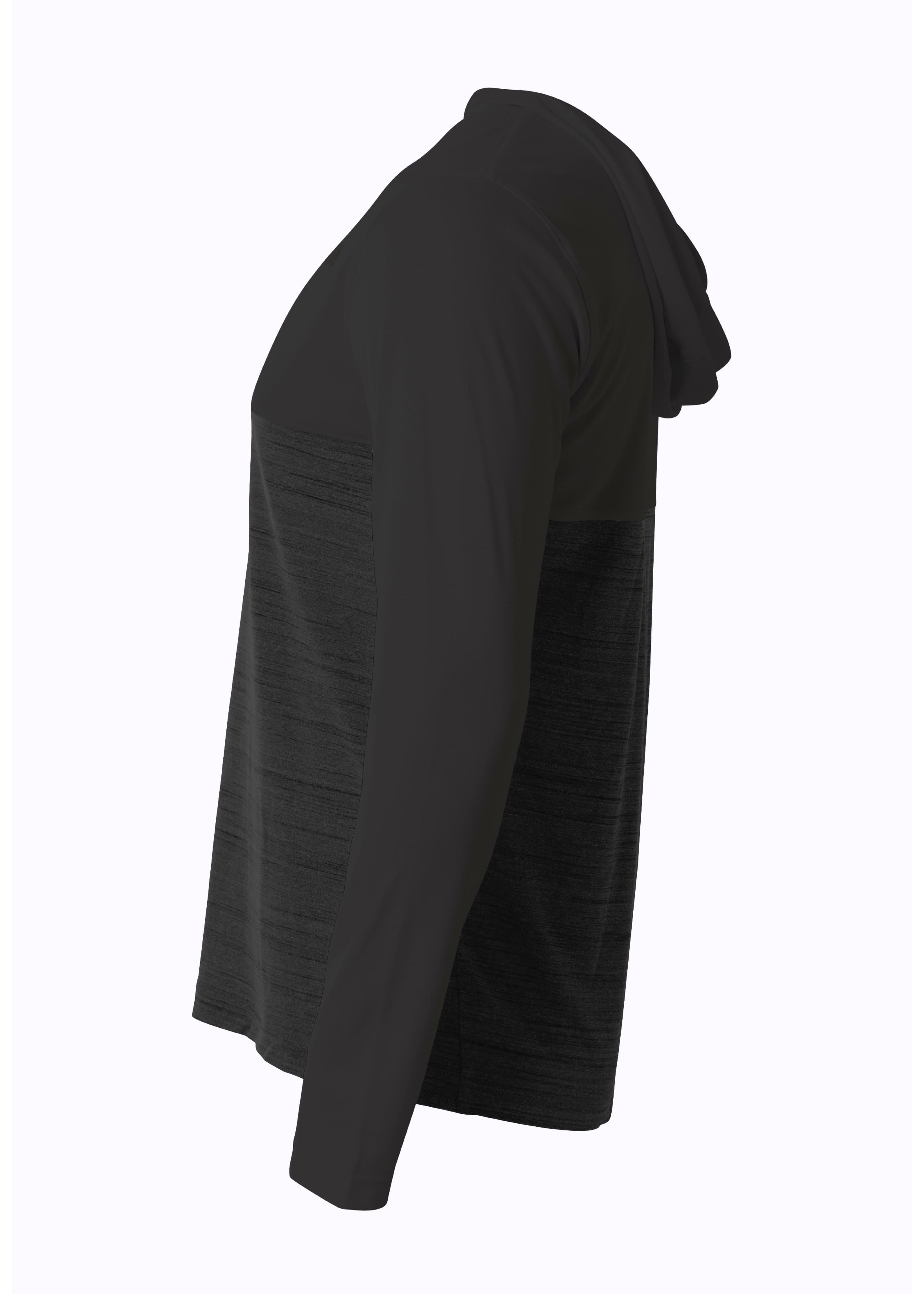 A4 Slate Quarter Zip Hoodie - BLACK - side