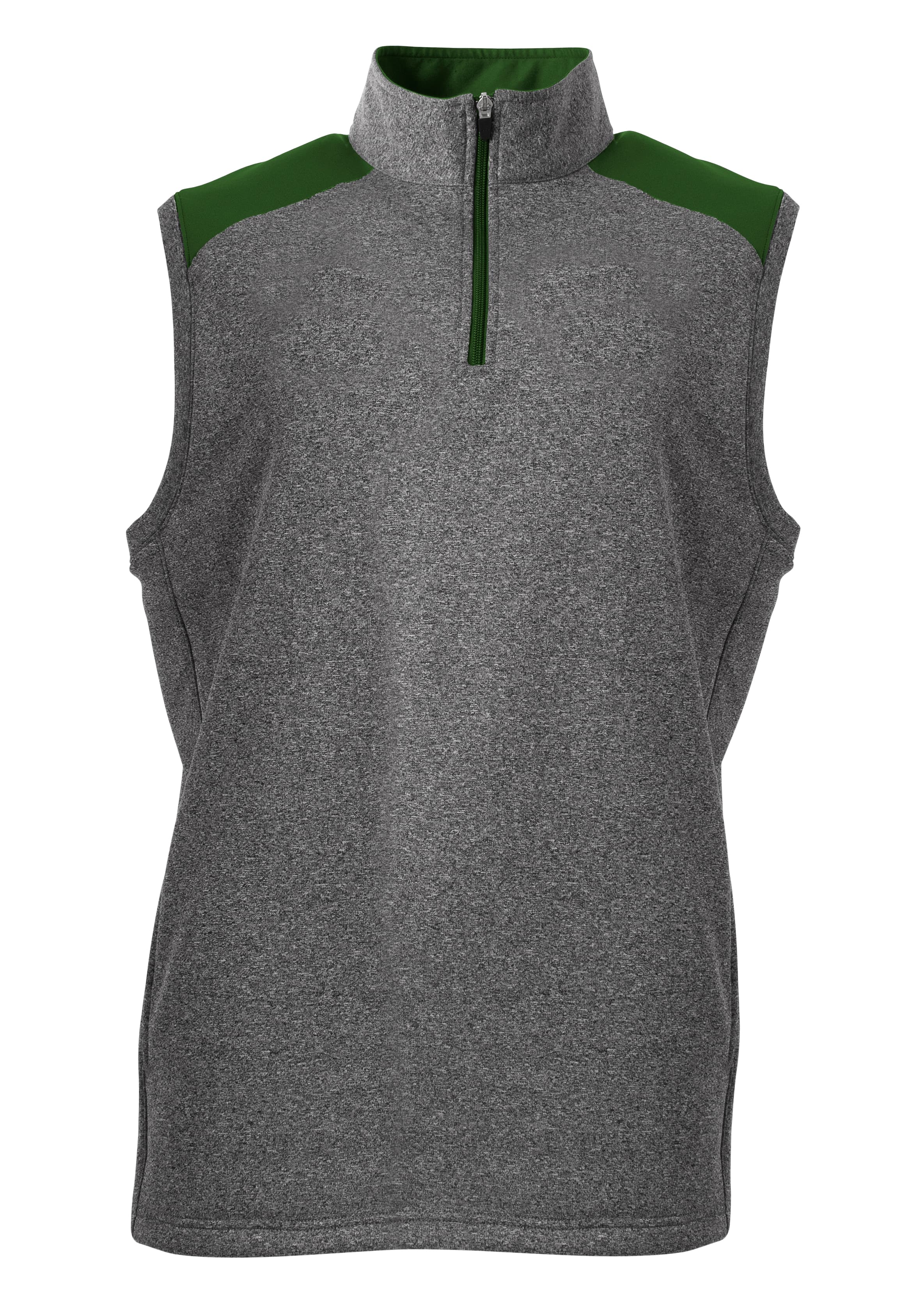 A4 Tourney Sleeveless Fleece - HEATHER/FOREST - front