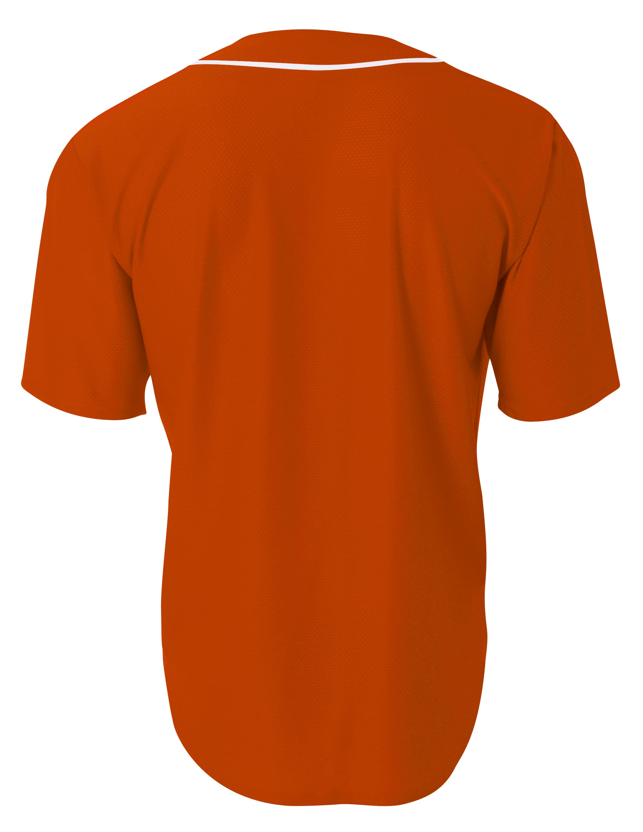 A4 Short Sleeve Full Button Baseball Jersey - ATHLETIC ORANGE - back